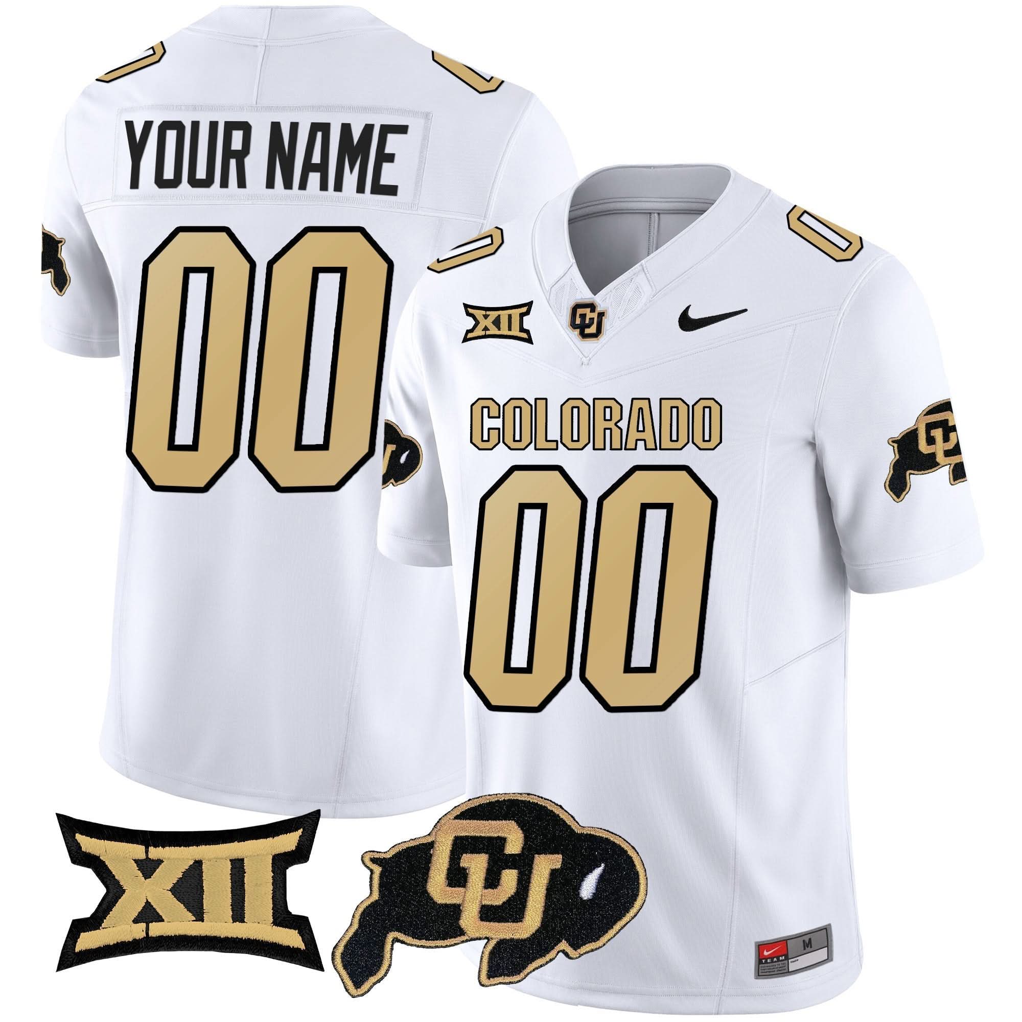 Custom Colorado Buffaloes Jersey Vapor Limited V2 - Big 12 XII Patch - All Stitched - Image 3