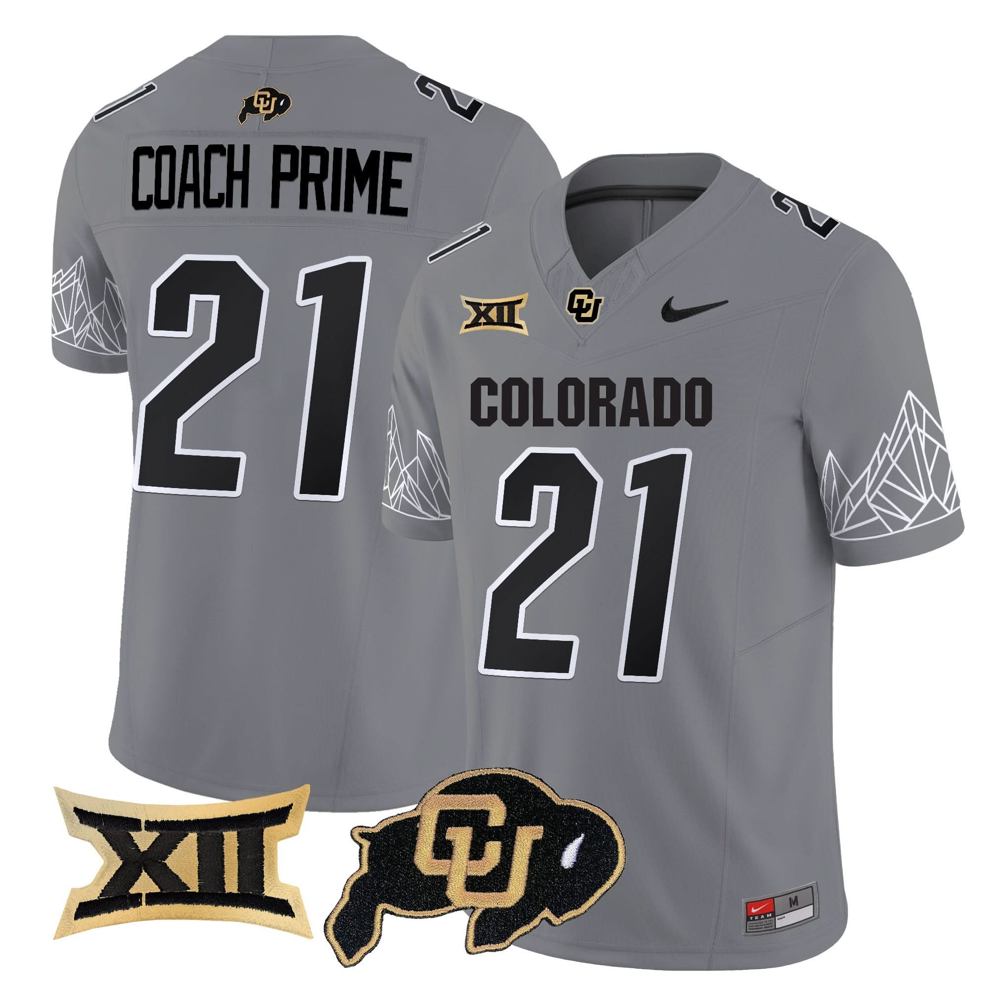 Colorado Buffaloes Vapor Limited Jersey V3 - Big 12 XII Patch - All Stitched - Image 16