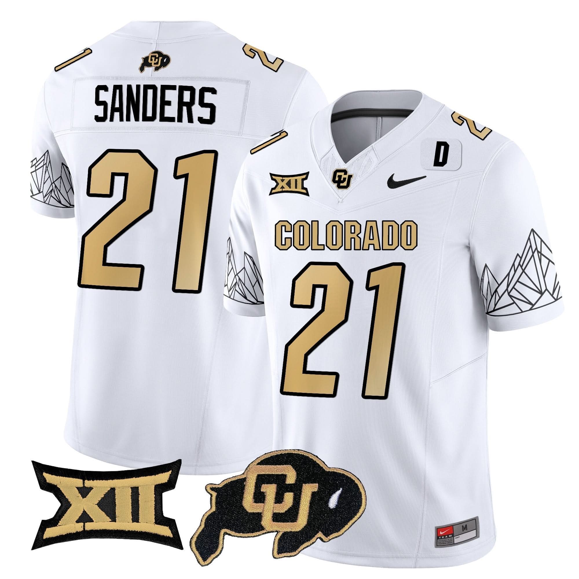 Colorado Buffaloes Vapor Limited Jersey V3 - Big 12 XII Patch - All Stitched - Image 3