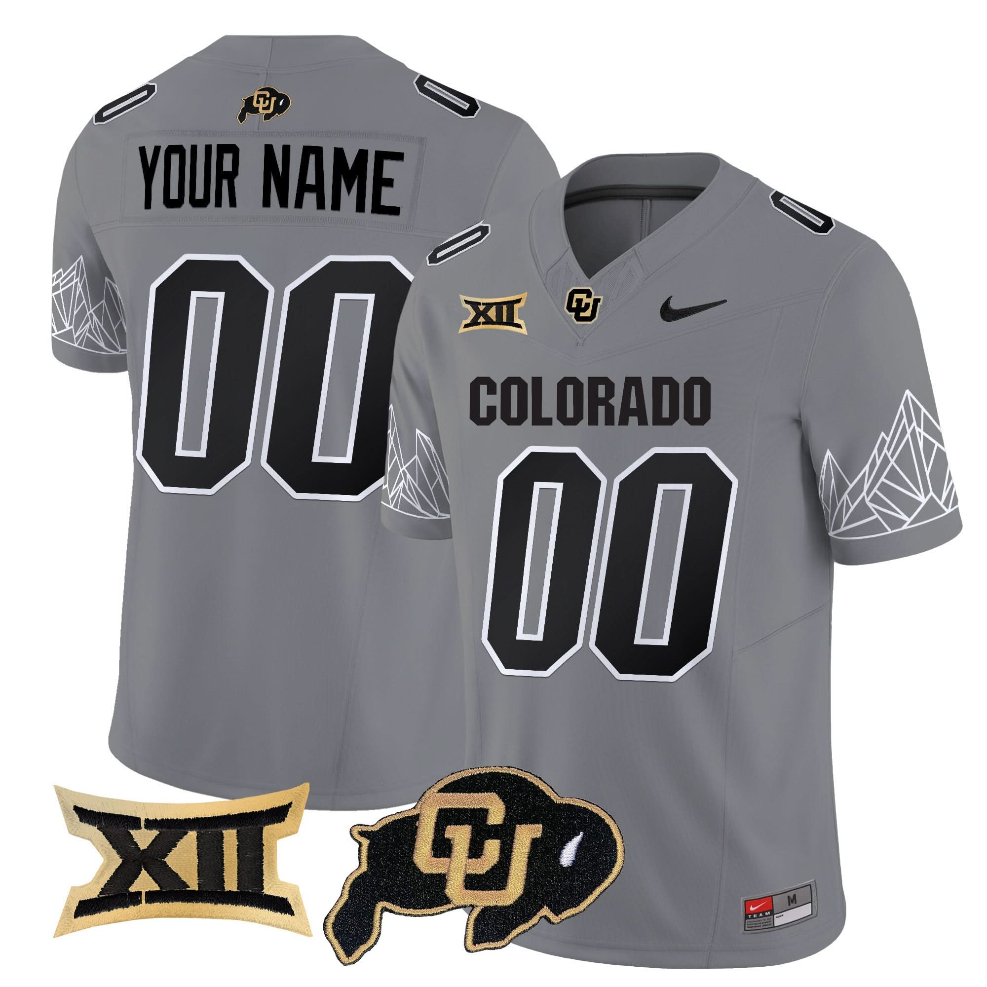 Custom Colorado Buffaloes Jersey Vapor Limited V3 - Big 12 XII Patch - All Stitched - Image 3