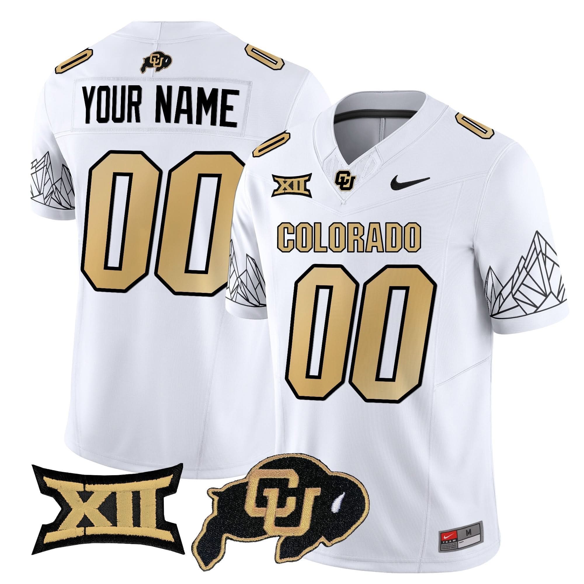 Custom Colorado Buffaloes Jersey Vapor Limited V3 - Big 12 XII Patch - All Stitched - Image 2
