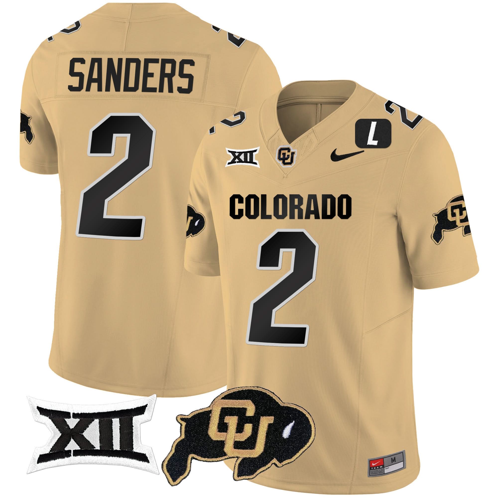 Colorado Buffaloes Vapor Limited Jersey V2 - Big 12 XII Patch - All Stitched - Image 27