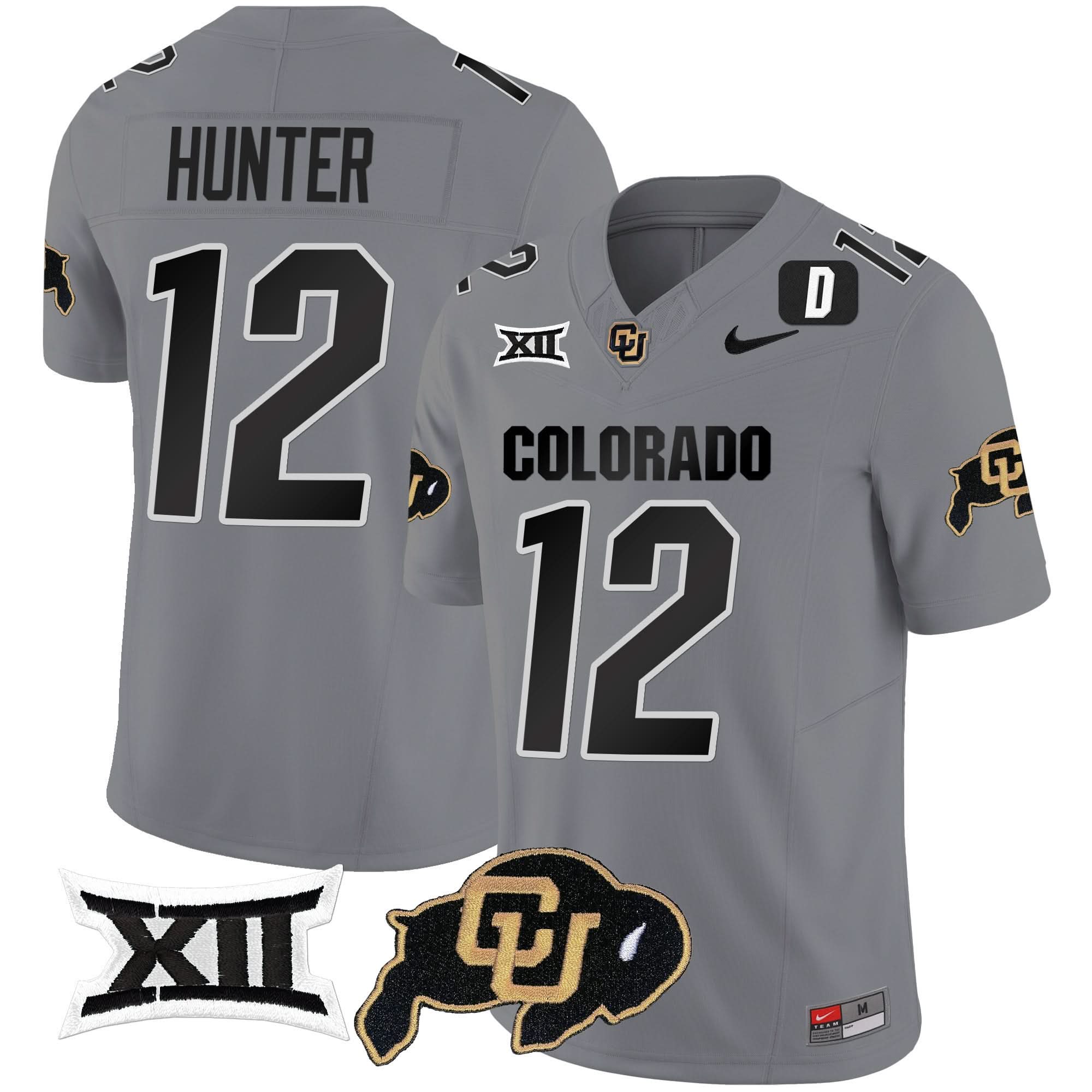 Colorado Buffaloes Vapor Limited Jersey V2 - Big 12 XII Patch - All Stitched - Image 19
