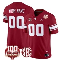 Custom Oklahoma Sooners Jersey 100th Anniversary Patch Vapor Limited Stitched