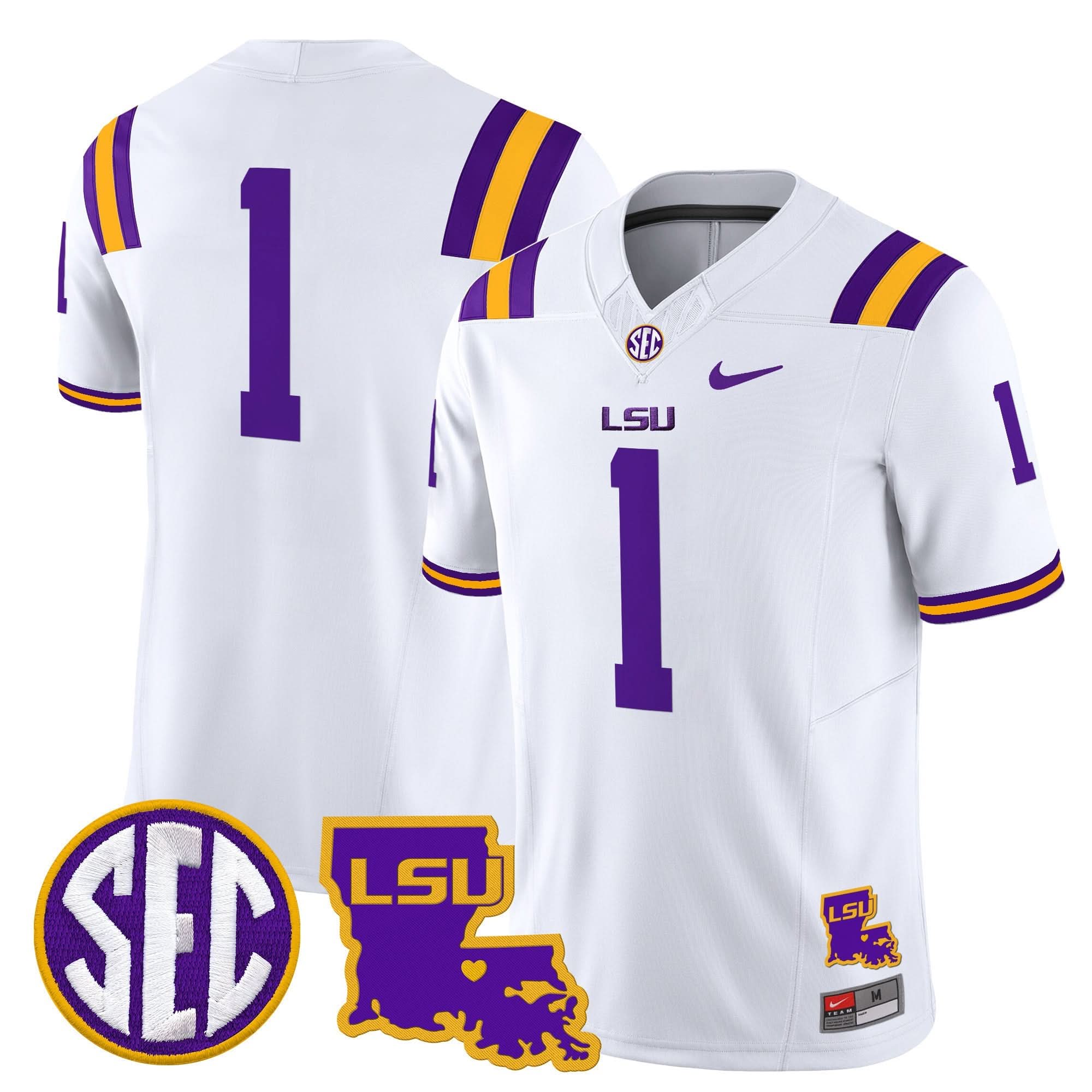 LSU Tigers 2025 Louisiana Patch Vapor Limited Jersey - All Stitched - Image 14