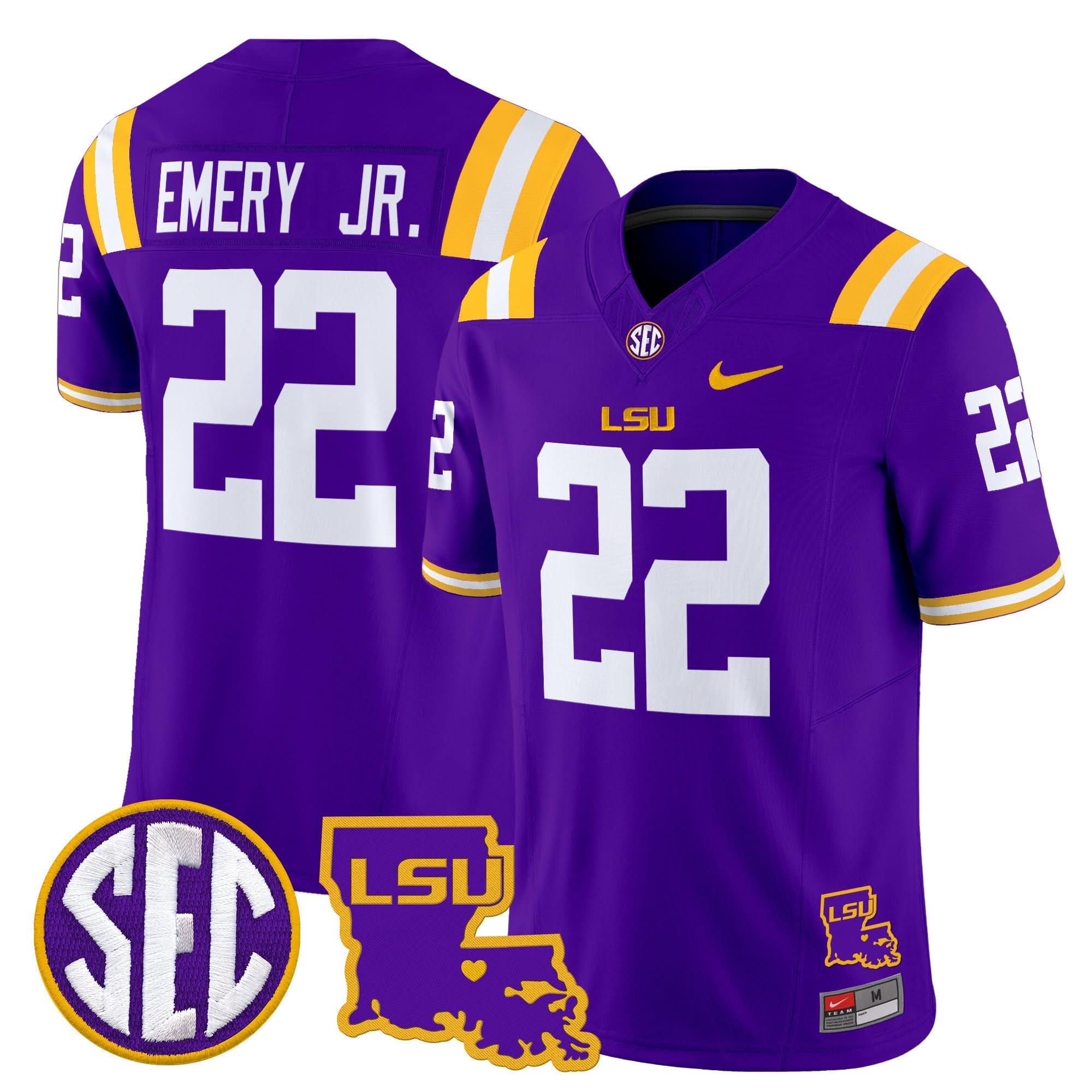 LSU Tigers 2025 Louisiana Patch Vapor Limited Jersey - All Stitched - Image 17