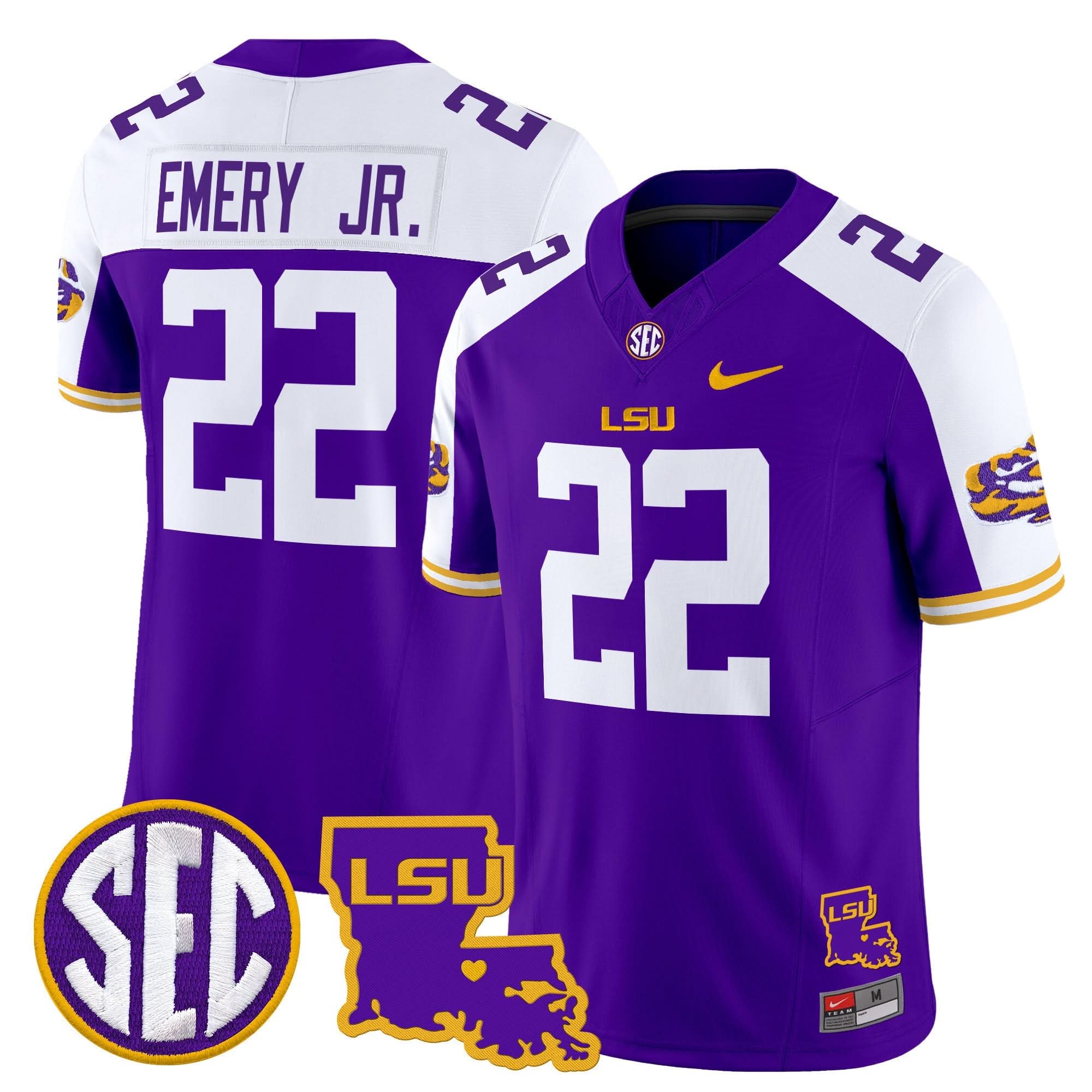 LSU Tigers 2025 Louisiana Patch Vapor Limited Jersey - All Stitched - Image 42