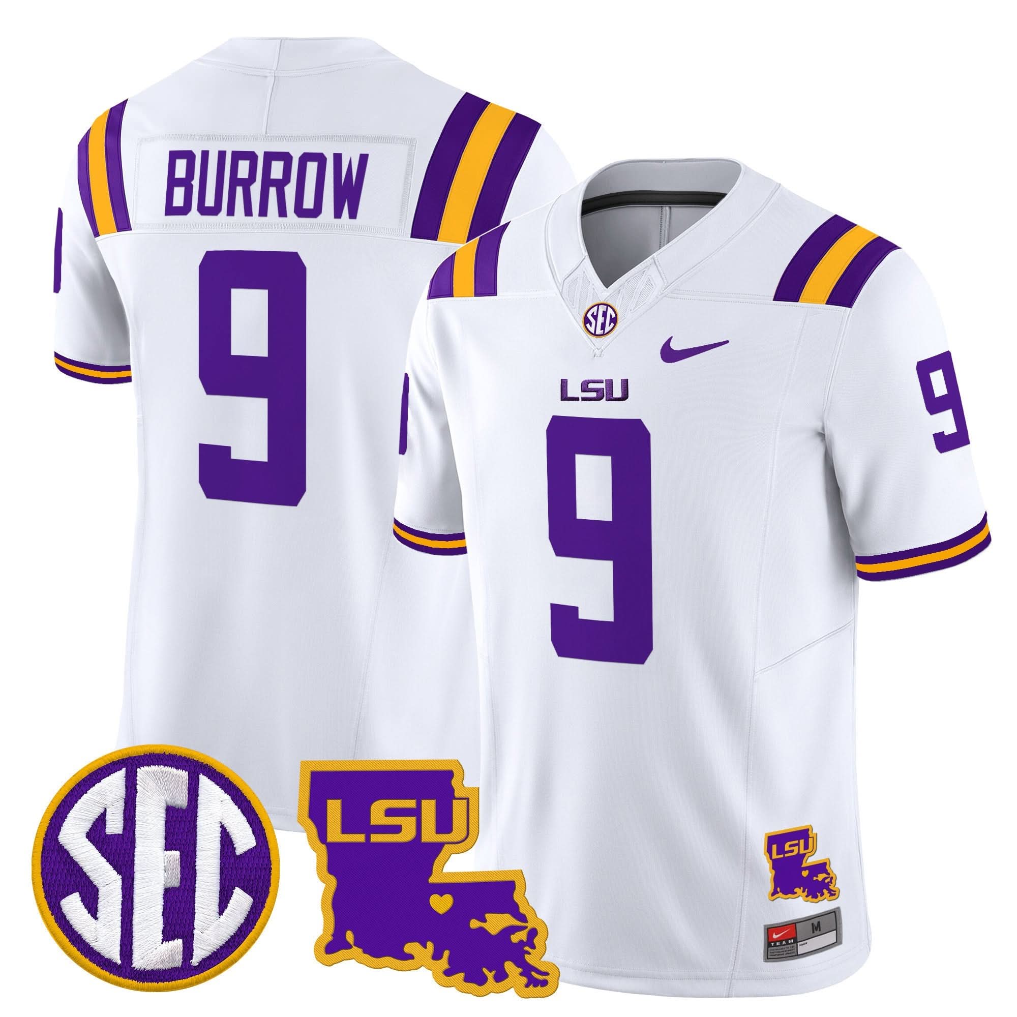 LSU Tigers 2025 Louisiana Patch Vapor Limited Jersey - All Stitched - Image 9