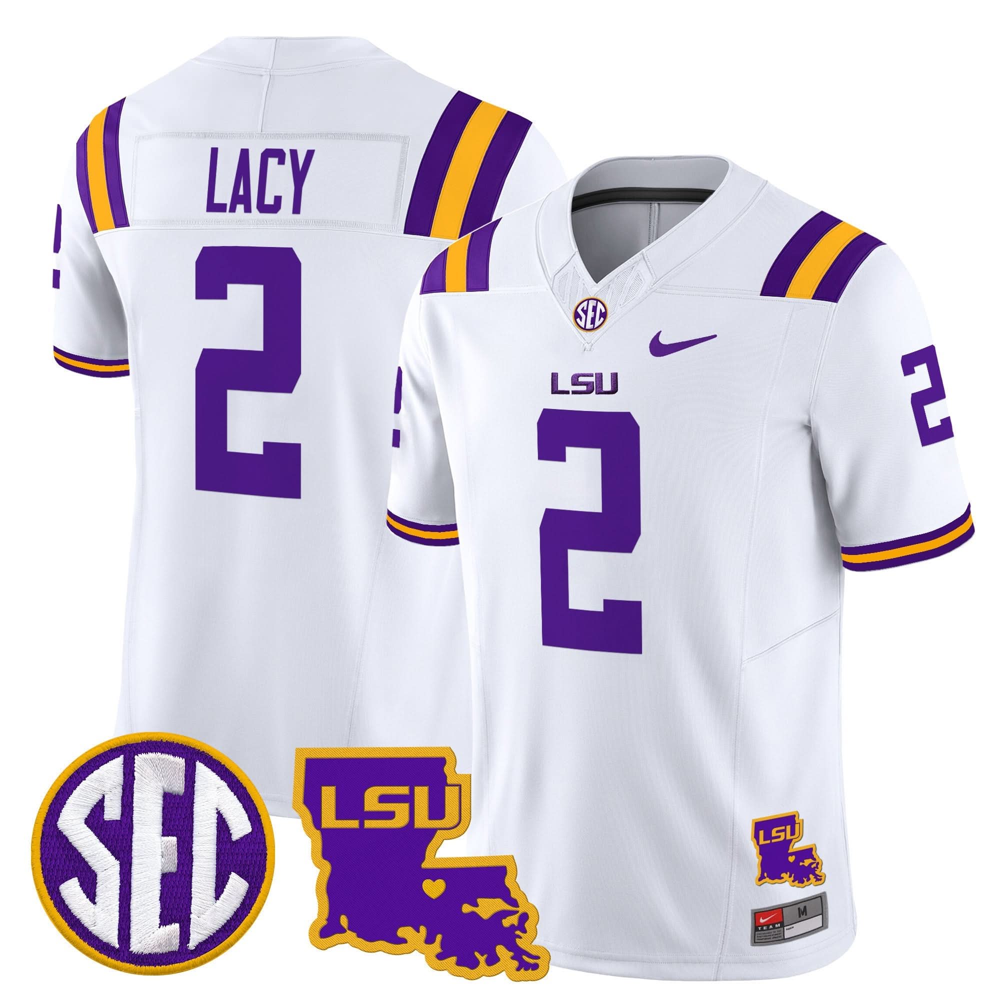 LSU Tigers 2025 Louisiana Patch Vapor Limited Jersey - All Stitched - Image 6