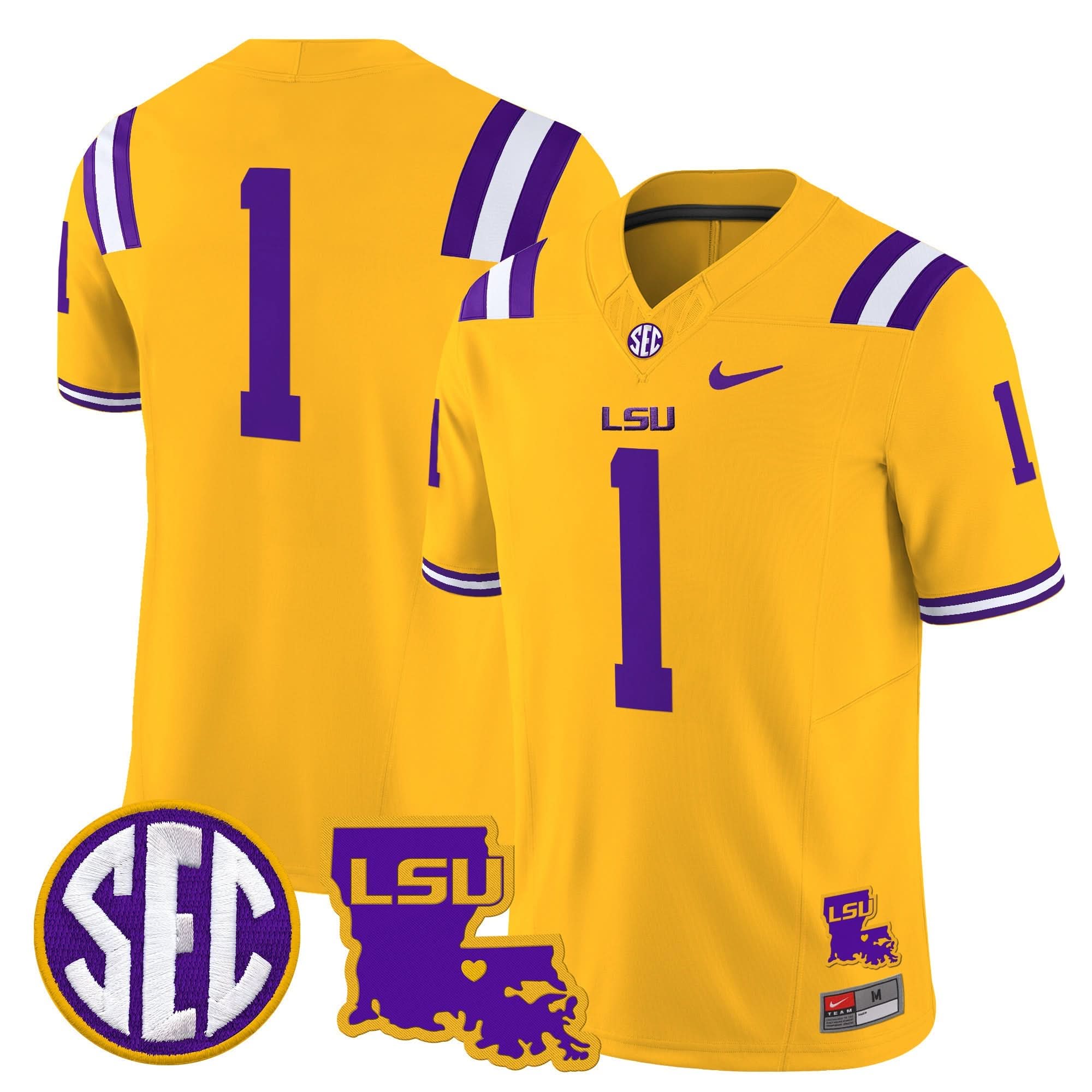 LSU Tigers 2025 Louisiana Patch Vapor Limited Jersey - All Stitched - Image 12