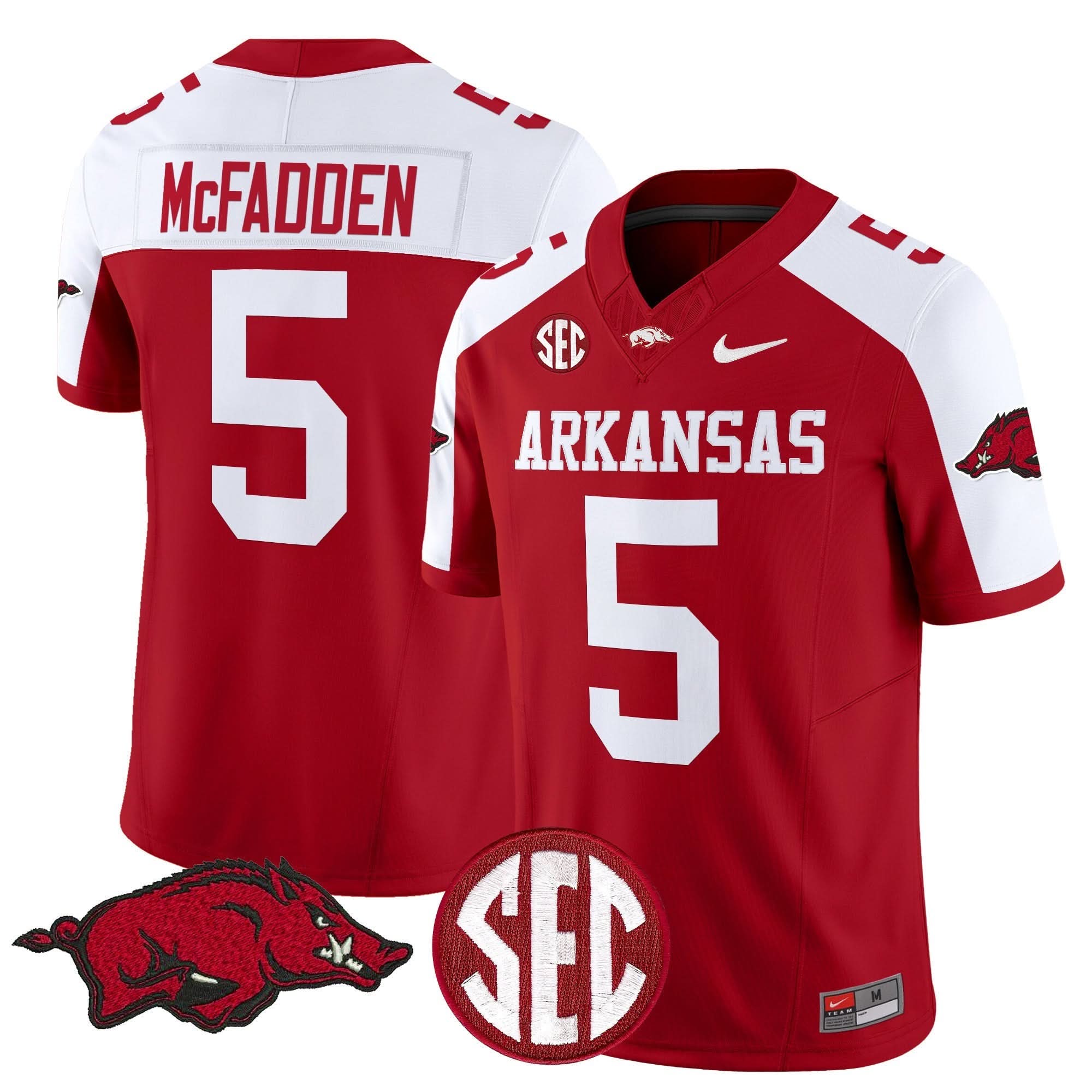Arkansas Razorbacks Vapor Limited Jersey - All Stitched - Image 4