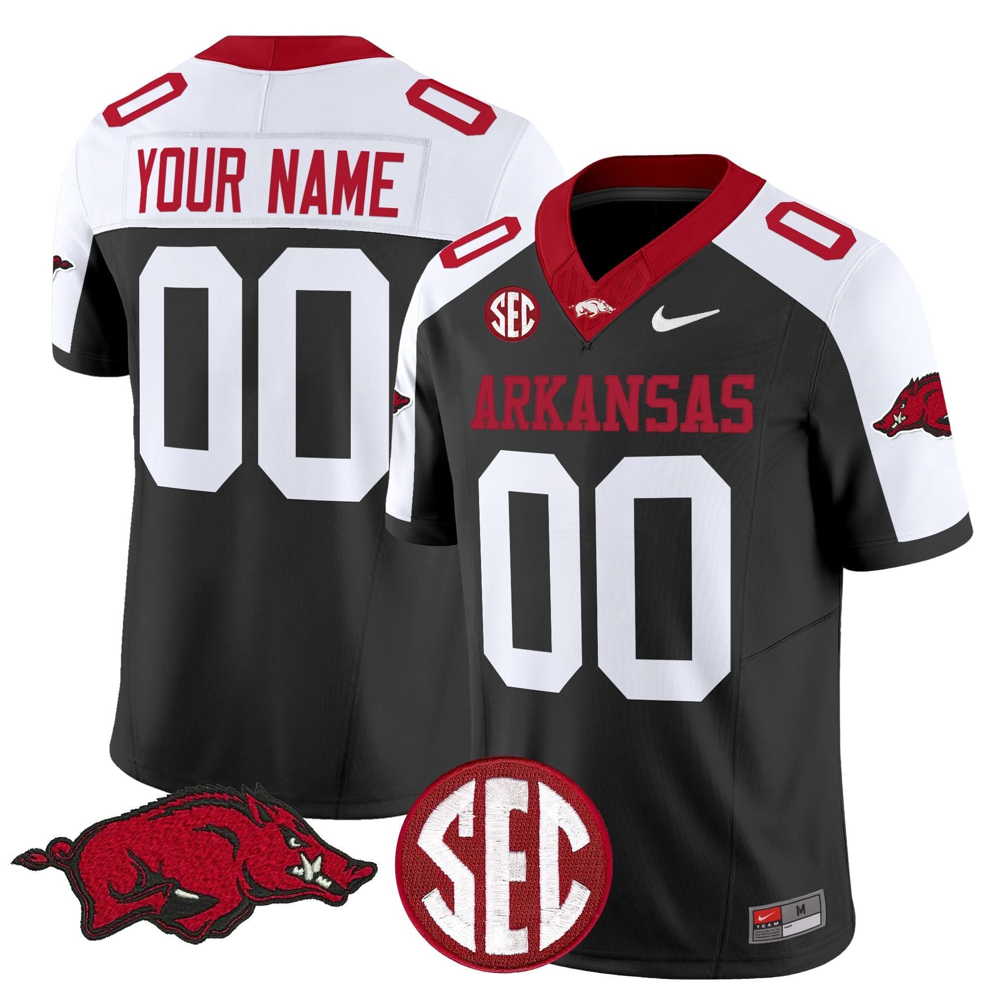 Custom Arkansas Razorbacks Jersey Name, Number Vapor Limited Stitched All Colors