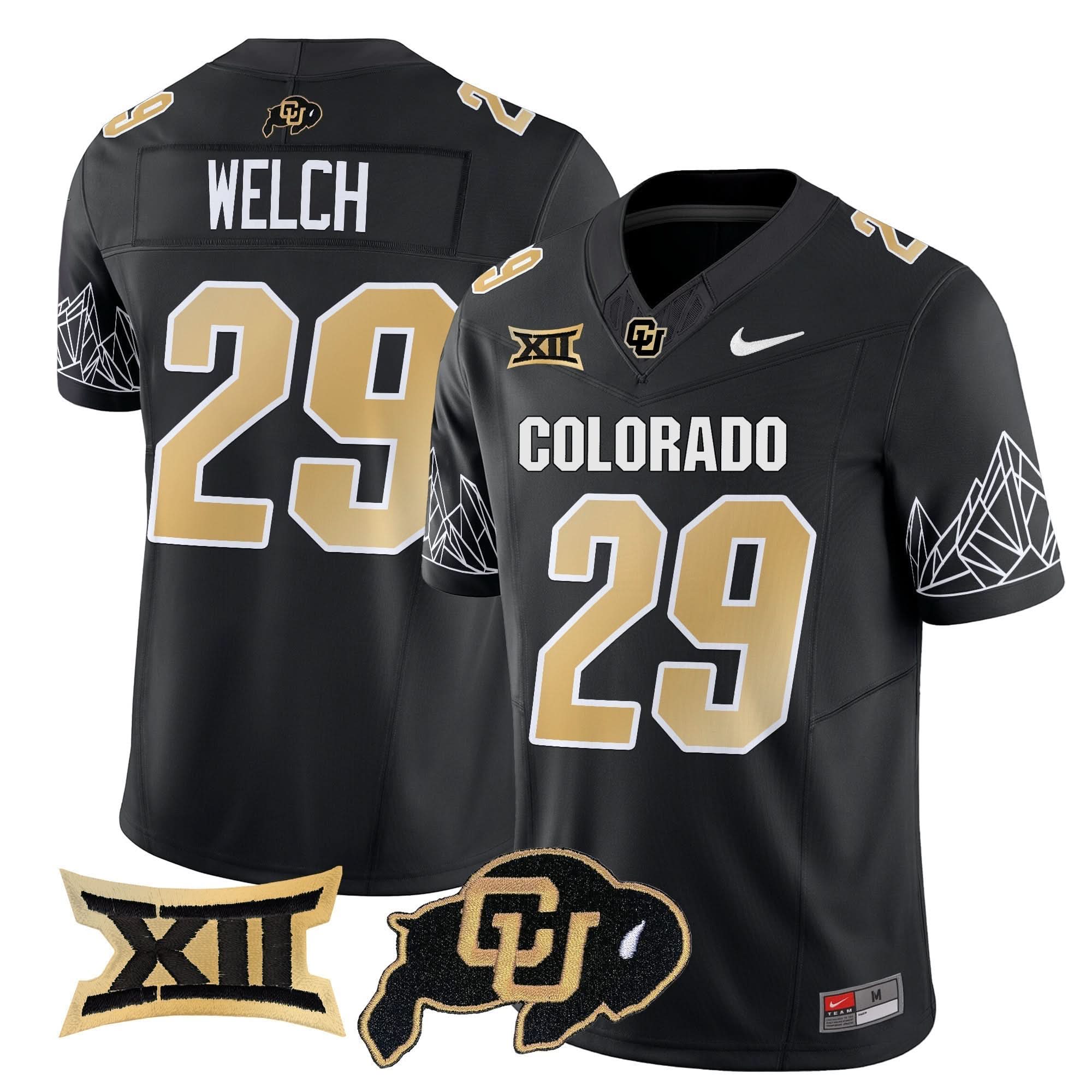 Colorado Buffaloes Vapor Limited Jersey V3 - Big 12 XII Patch - All Stitched - Image 34