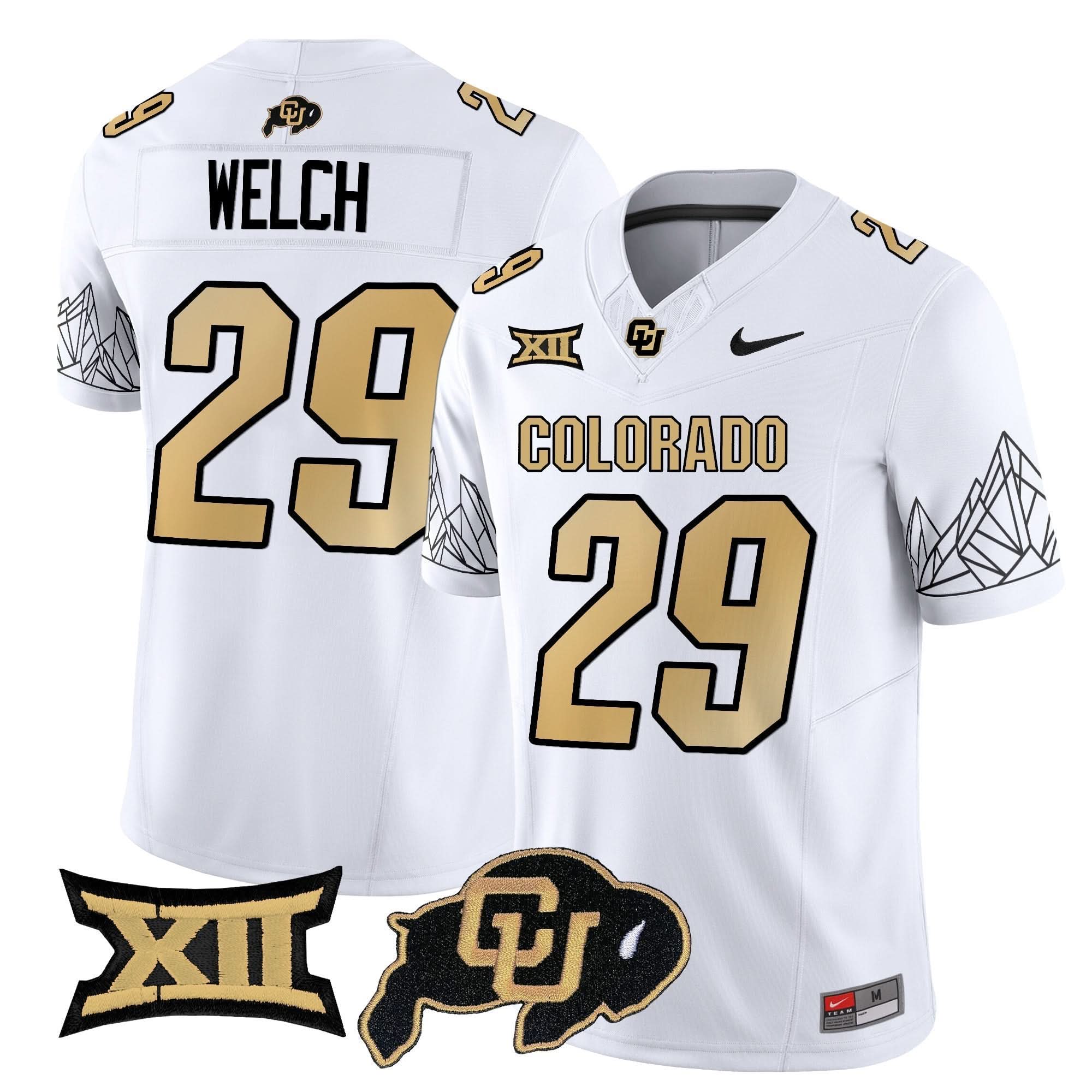 Colorado Buffaloes Vapor Limited Jersey V3 - Big 12 XII Patch - All Stitched - Image 4