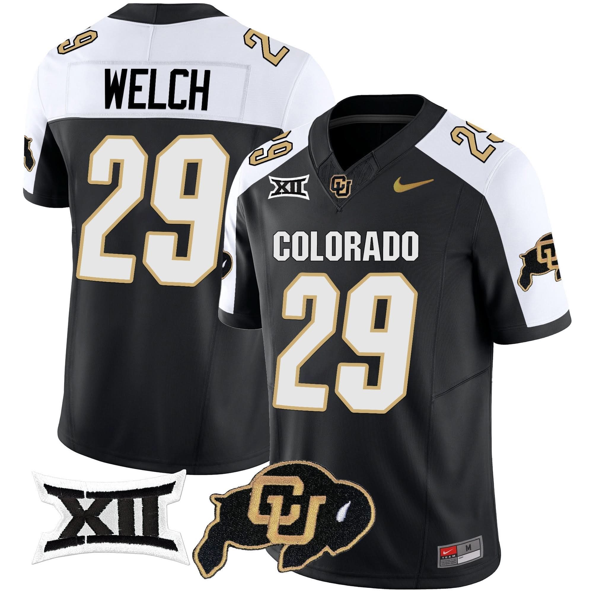 Colorado Buffaloes Vapor Limited Jersey V2 - Big 12 XII Patch - All Stitched - Image 34
