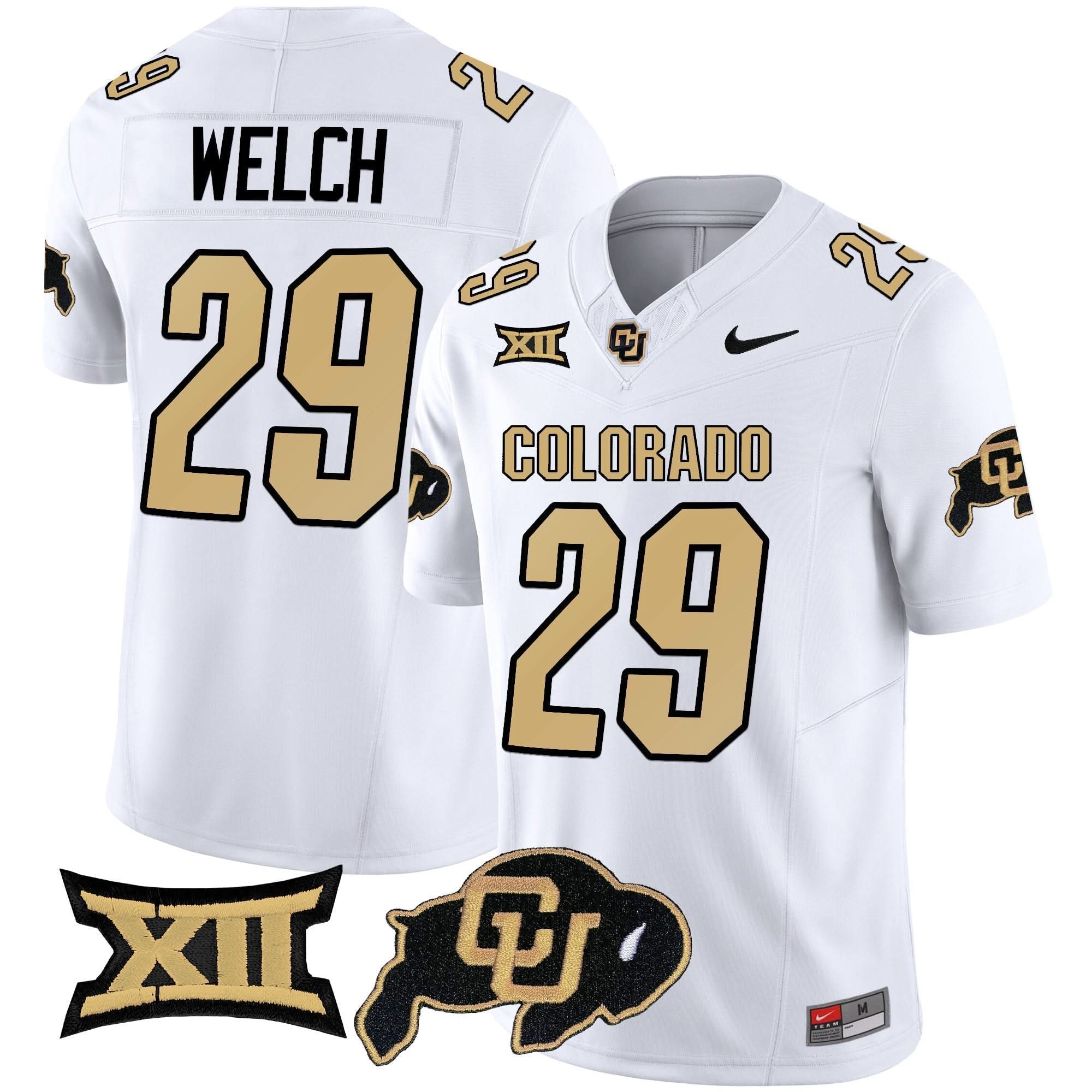Colorado Buffaloes Vapor Limited Jersey V2 - Big 12 XII Patch - All Stitched - Image 13