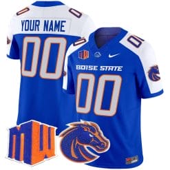 Custom Boise State Broncos Jersey Name, Number 2025 Vapor Limited All Stitched