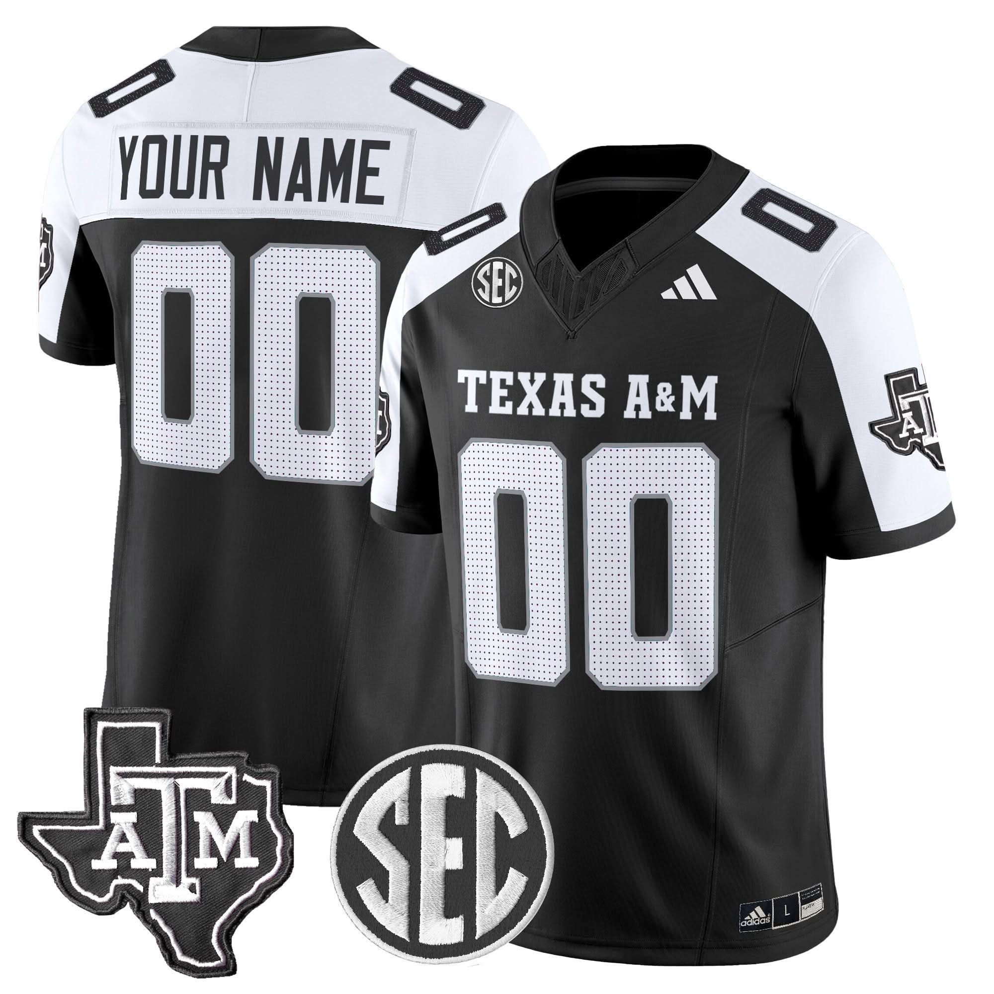 Alternative view of Custom Texas A&M Aggies Jersey 2025 Name, Number Vapor Limited - All Stitched