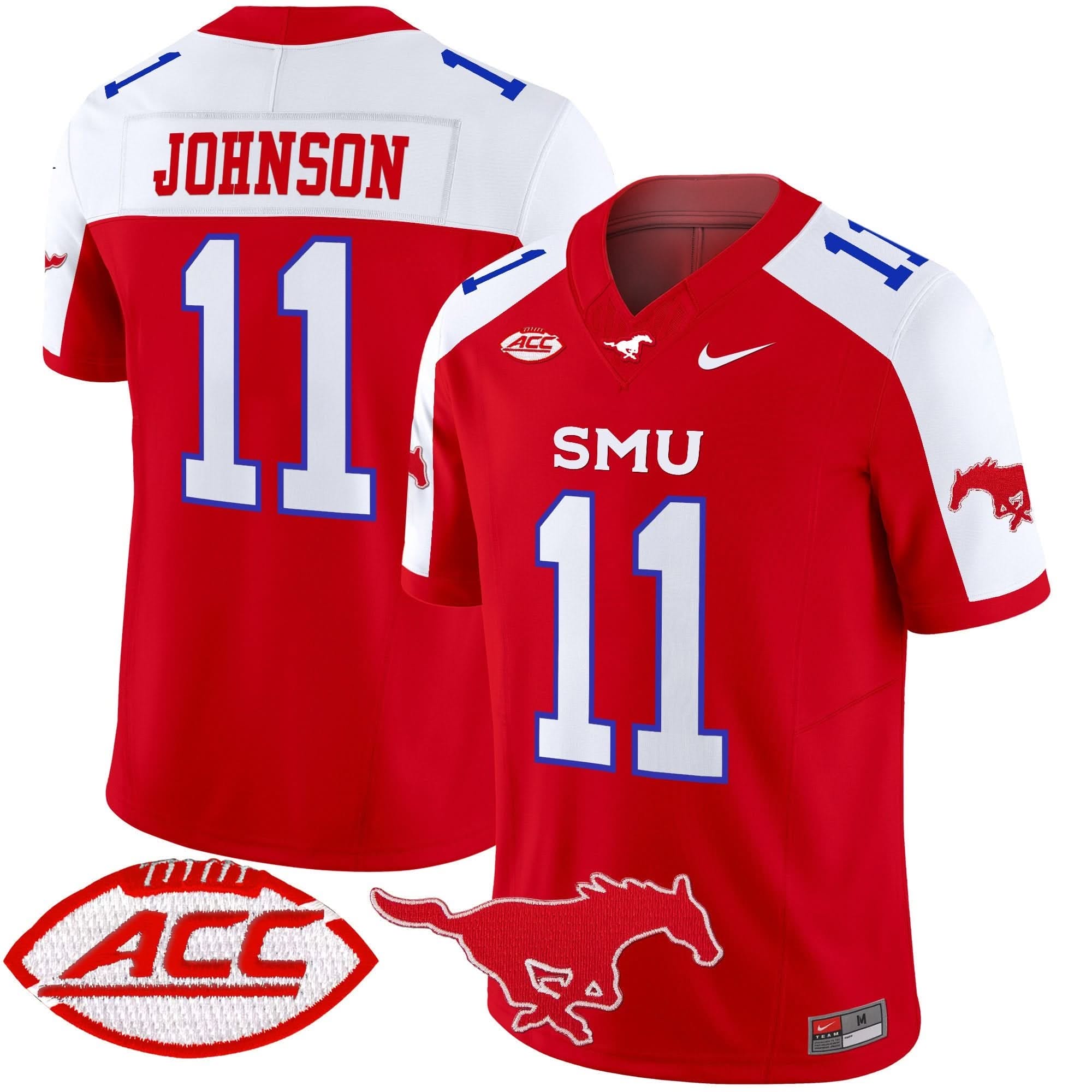 SMU Mustangs 2025 Vapor Limited Jersey - All Stitched - Image 3