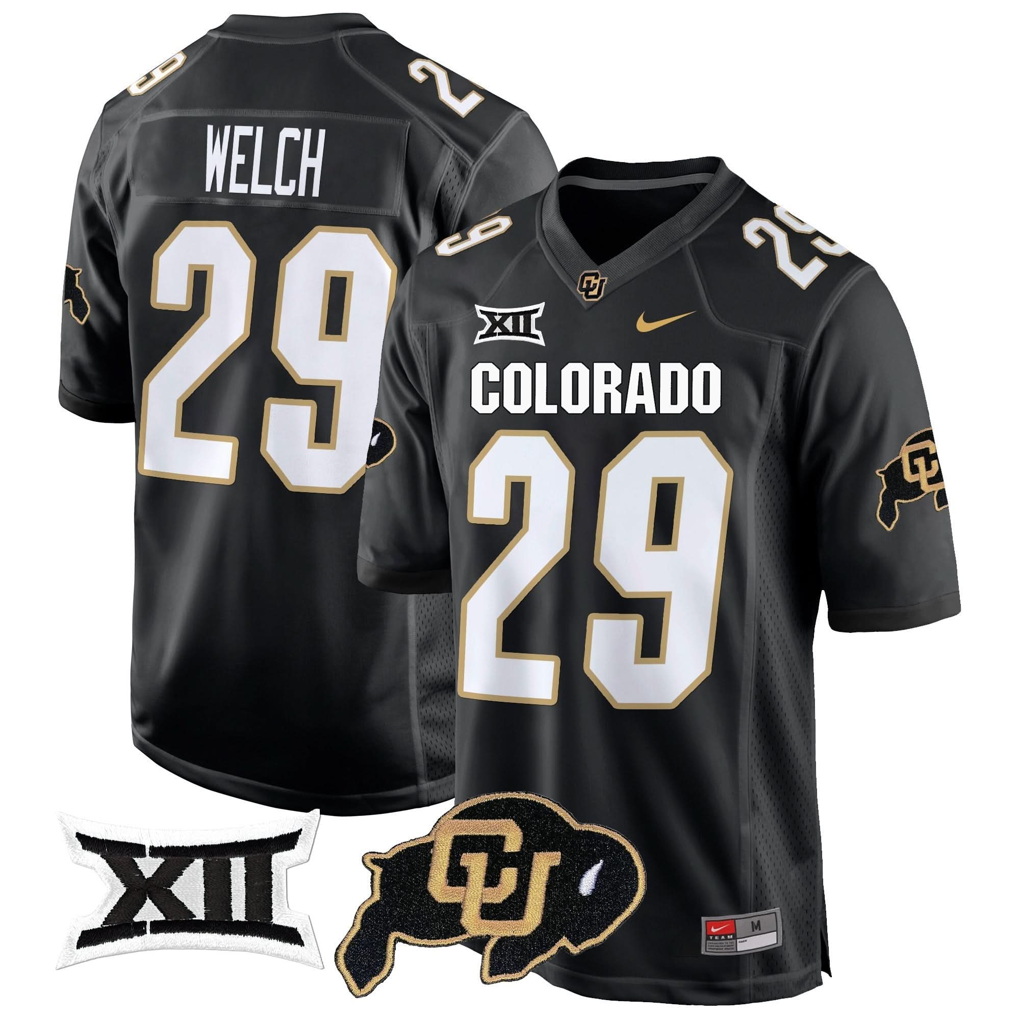 Colorado Buffaloes Big 12 XII Patch Game Jersey V2 - All Stitched - Image 4