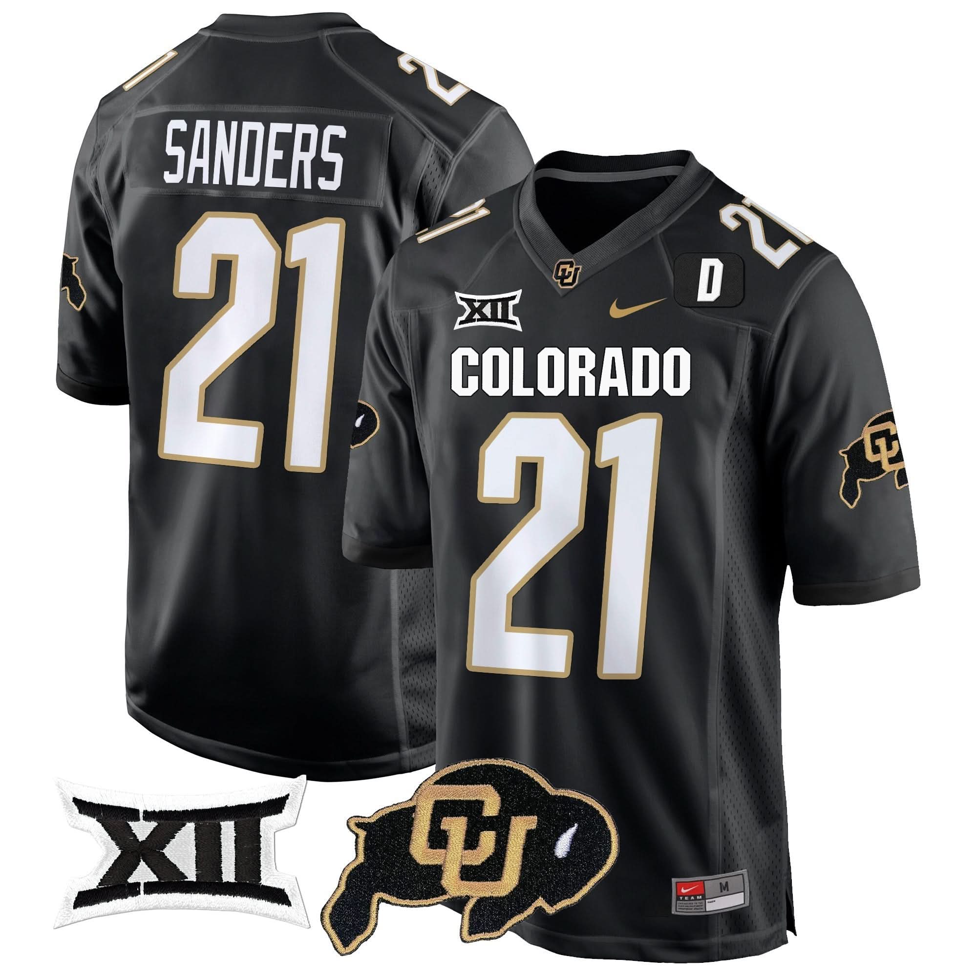 Colorado Buffaloes Big 12 XII Patch Game Jersey V2 - All Stitched - Image 3