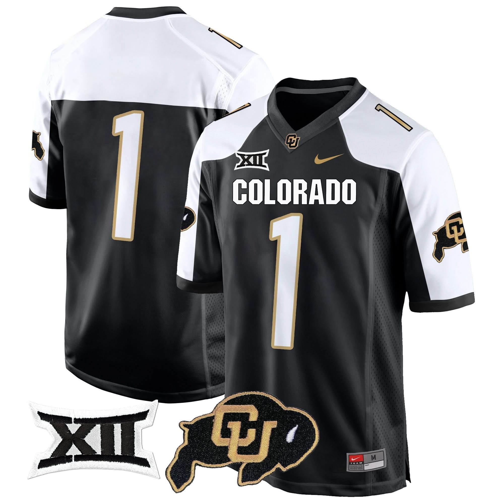 Colorado Buffaloes Big 12 XII Patch Game Jersey V2 - All Stitched - Image 47