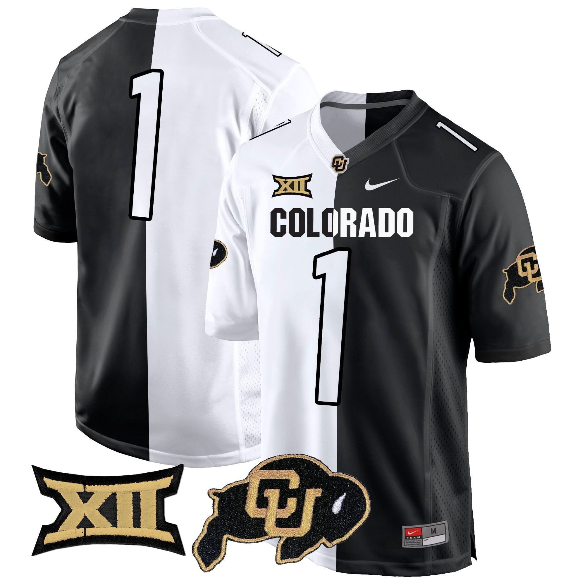Colorado Buffaloes Big 12 XII Patch Game Jersey V2 - All Stitched - Image 43