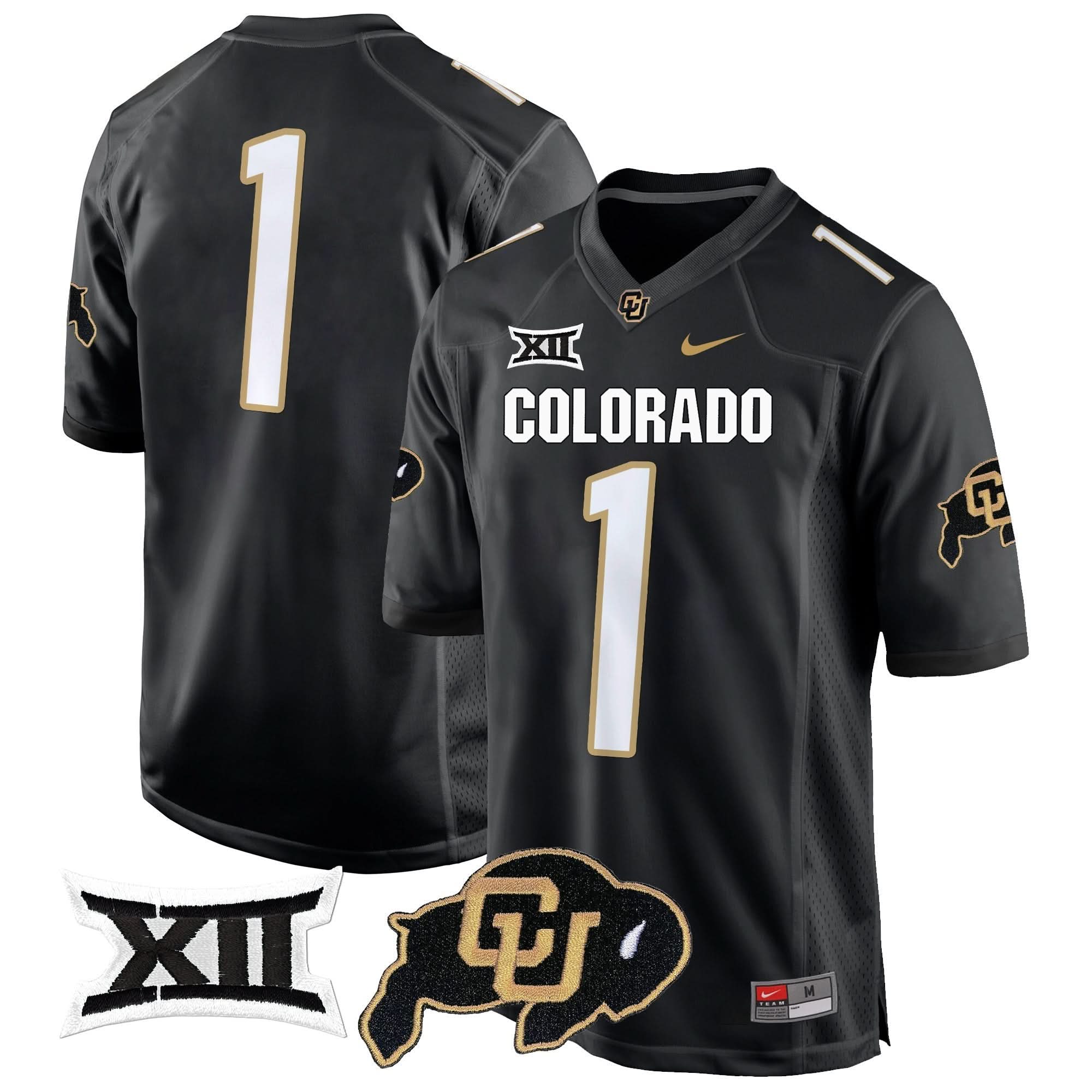 Colorado Buffaloes Big 12 XII Patch Game Jersey V2 - All Stitched - Image 8