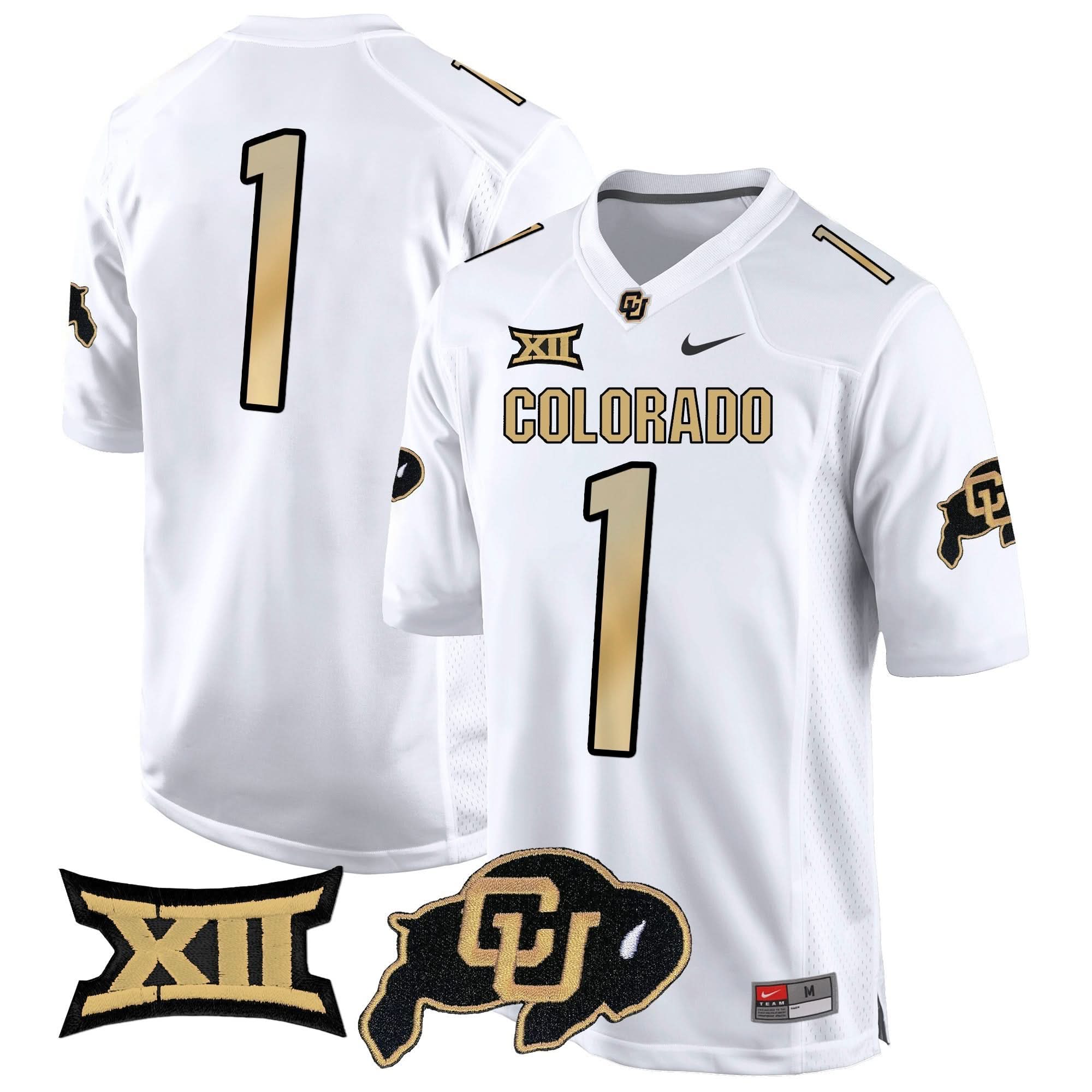 Colorado Buffaloes Big 12 XII Patch Game Jersey V2 - All Stitched - Image 17