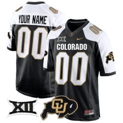 Custom Colorado Buffaloes Jersey Big 12 XII Patch Game V2 - All Stitched Colors