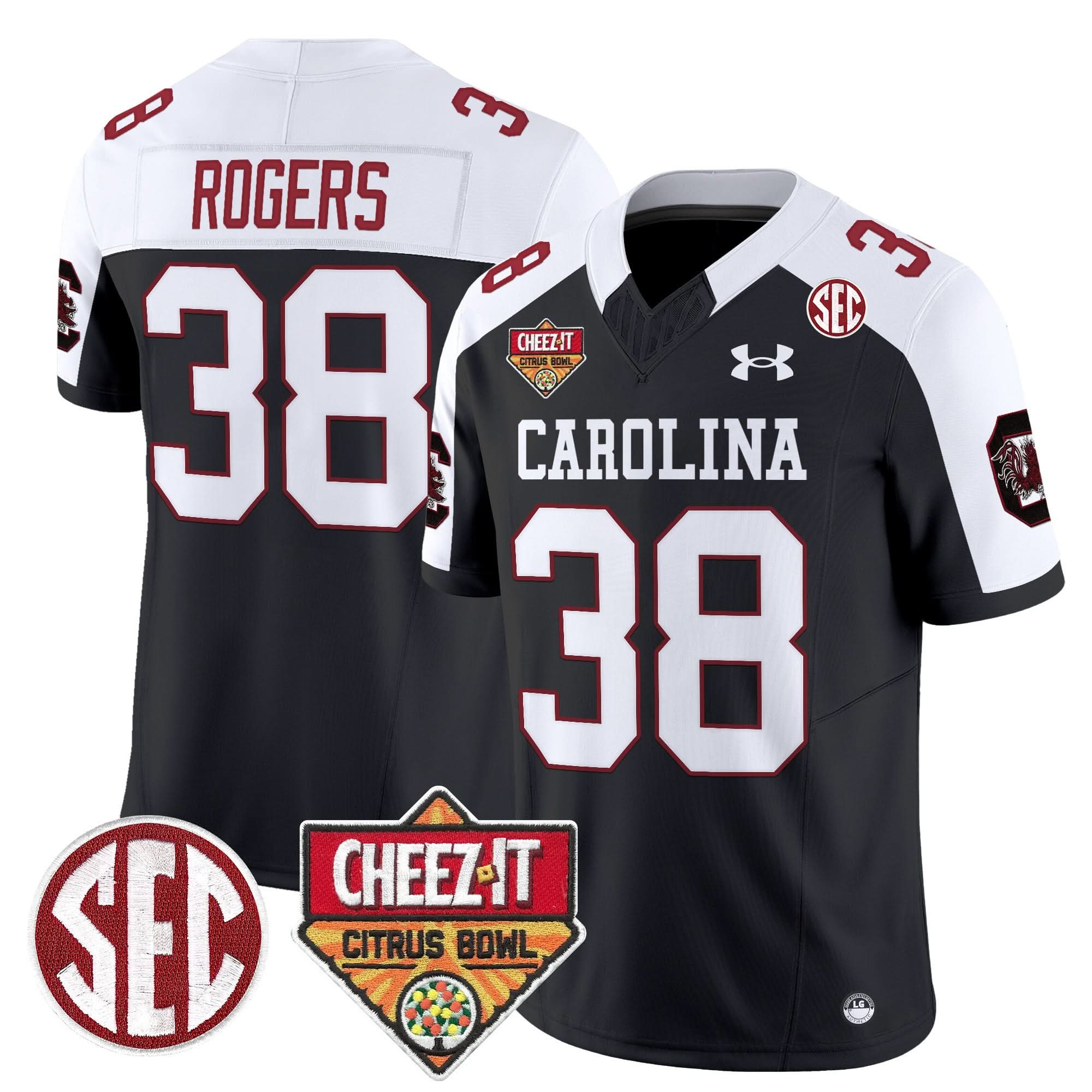 South Carolina Gamecocks 1980 Throwback Cheez-It Citrus Bowl Patch Vapor Limited Jersey - All Stitched - Image 27