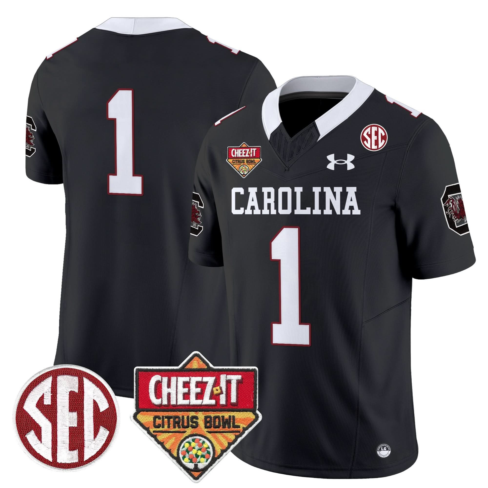 South Carolina Gamecocks 1980 Throwback Cheez-It Citrus Bowl Patch Vapor Limited Jersey - All Stitched - Image 8