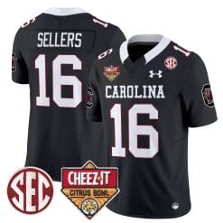 Alternative view of South Carolina Gamecocks 1980 Throwback Cheez-It Citrus Bowl Patch Vapor Limited Jersey - All Stitched