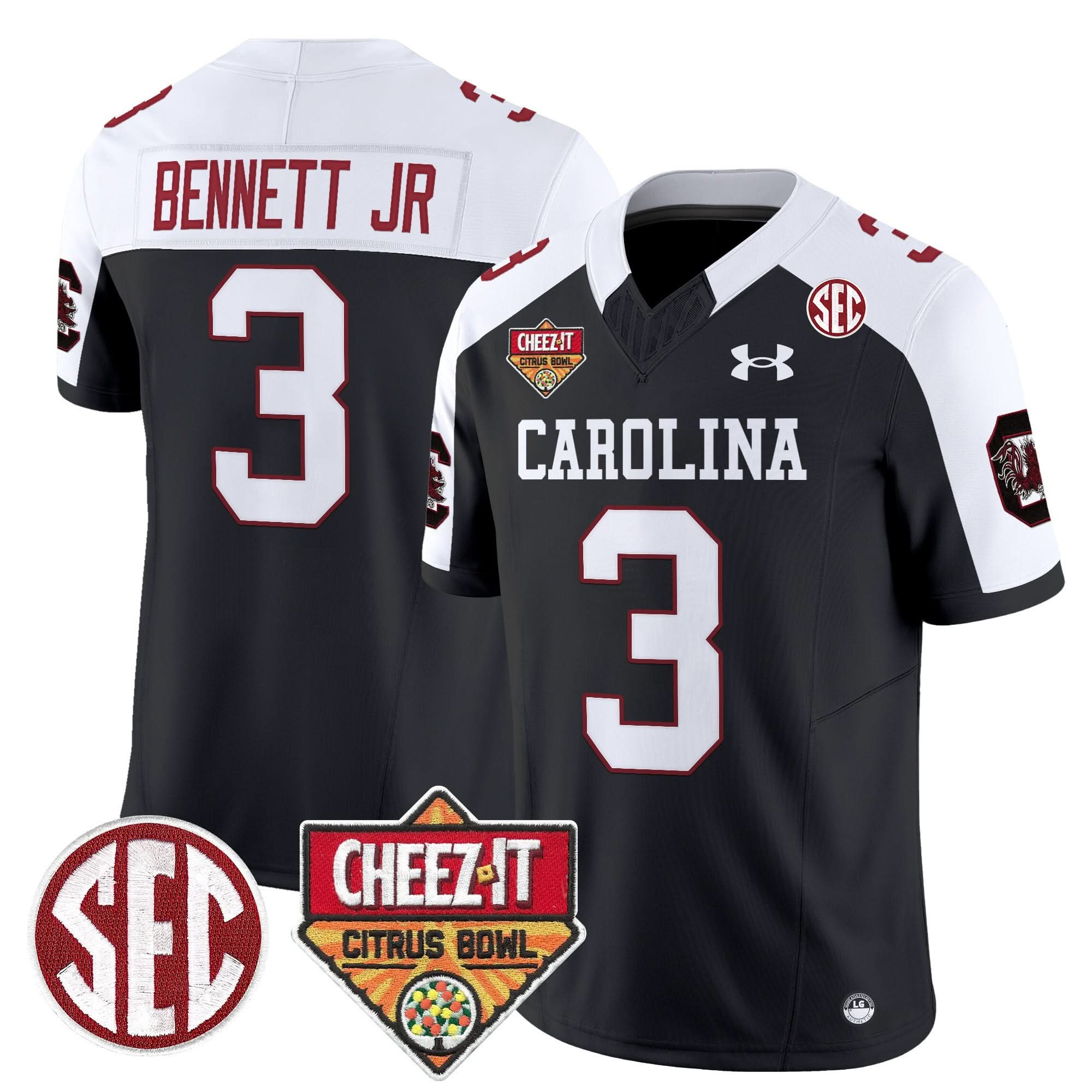 South Carolina Gamecocks 1980 Throwback Cheez-It Citrus Bowl Patch Vapor Limited Jersey - All Stitched - Image 30