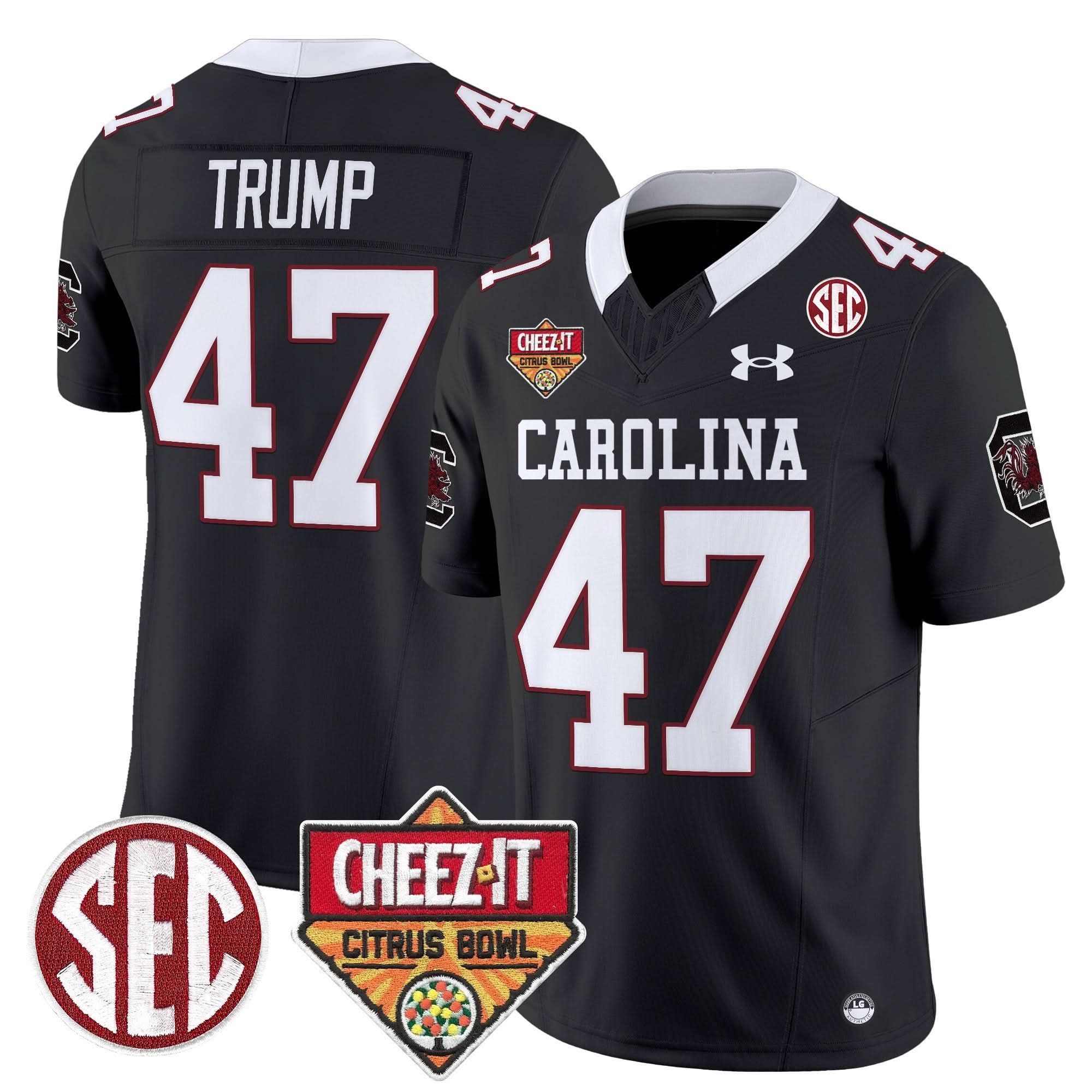 South Carolina Gamecocks 1980 Throwback Cheez-It Citrus Bowl Patch Vapor Limited Jersey - All Stitched - Image 7