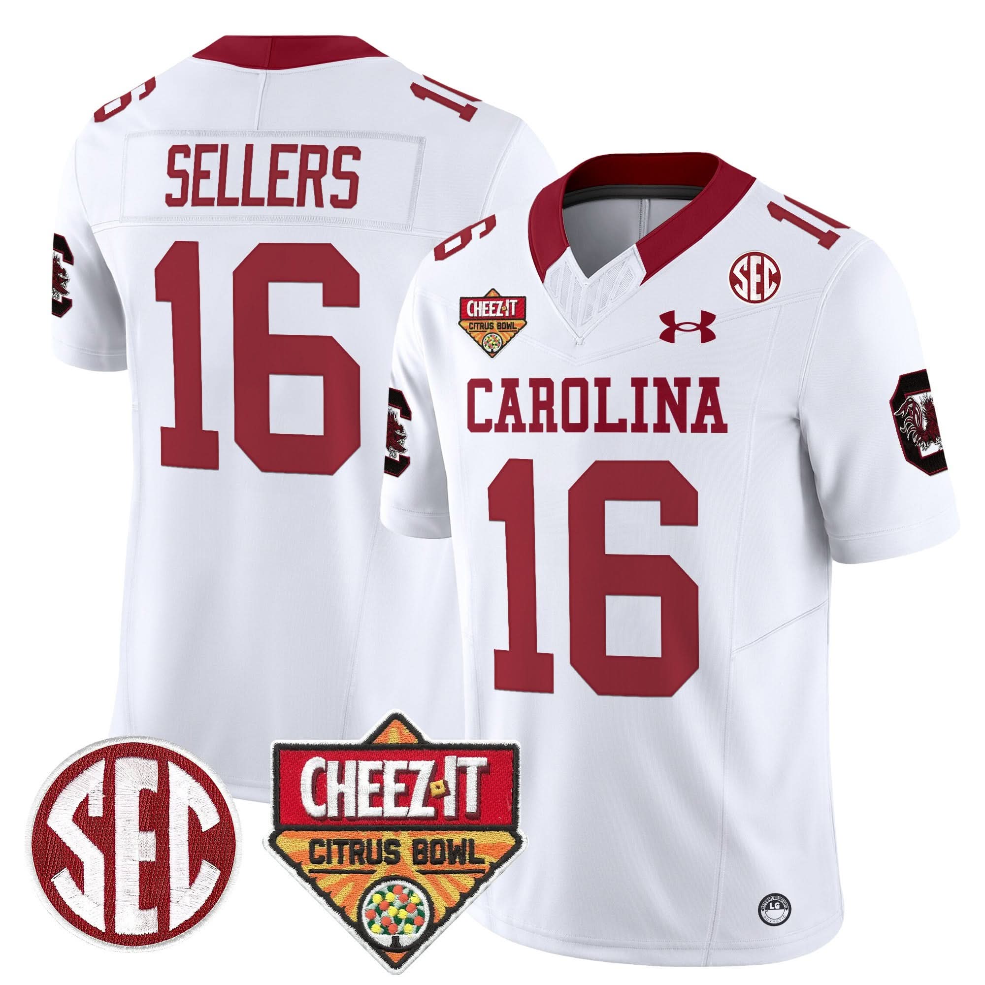 South Carolina Gamecocks 1980 Throwback Cheez-It Citrus Bowl Patch Vapor Limited Jersey - All Stitched - Image 10