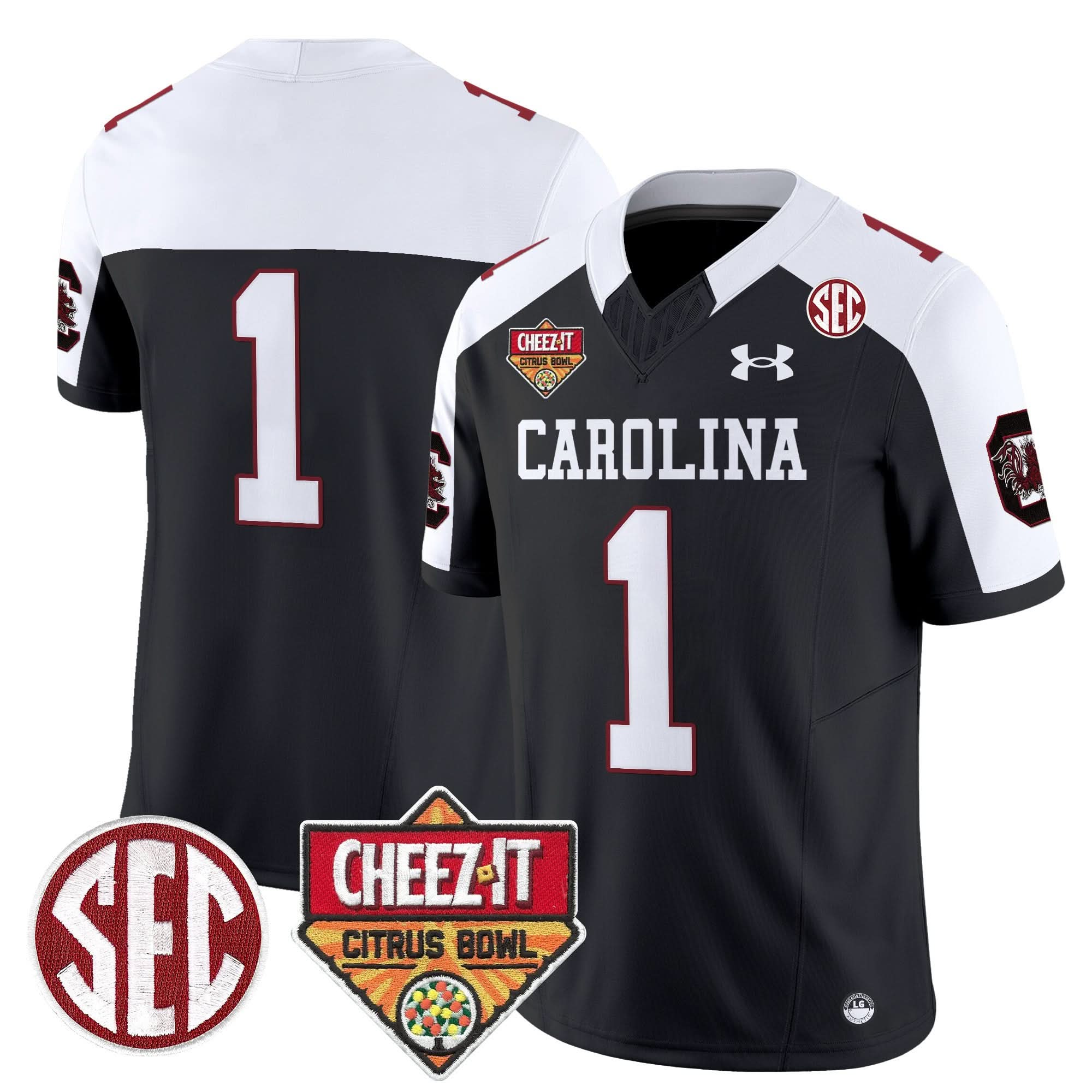 South Carolina Gamecocks 1980 Throwback Cheez-It Citrus Bowl Patch Vapor Limited Jersey - All Stitched - Image 35