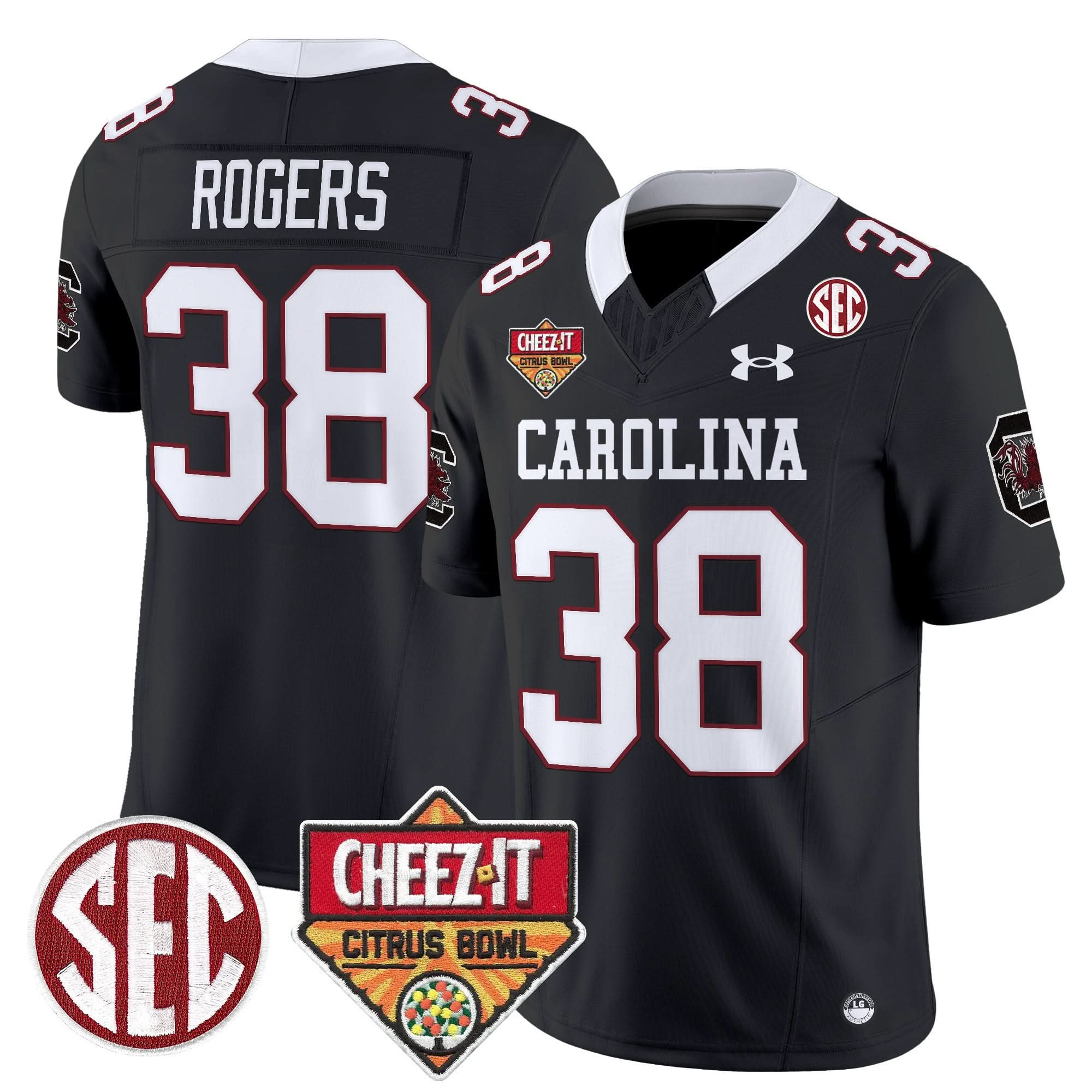South Carolina Gamecocks 1980 Throwback Cheez-It Citrus Bowl Patch Vapor Limited Jersey - All Stitched - Image 40