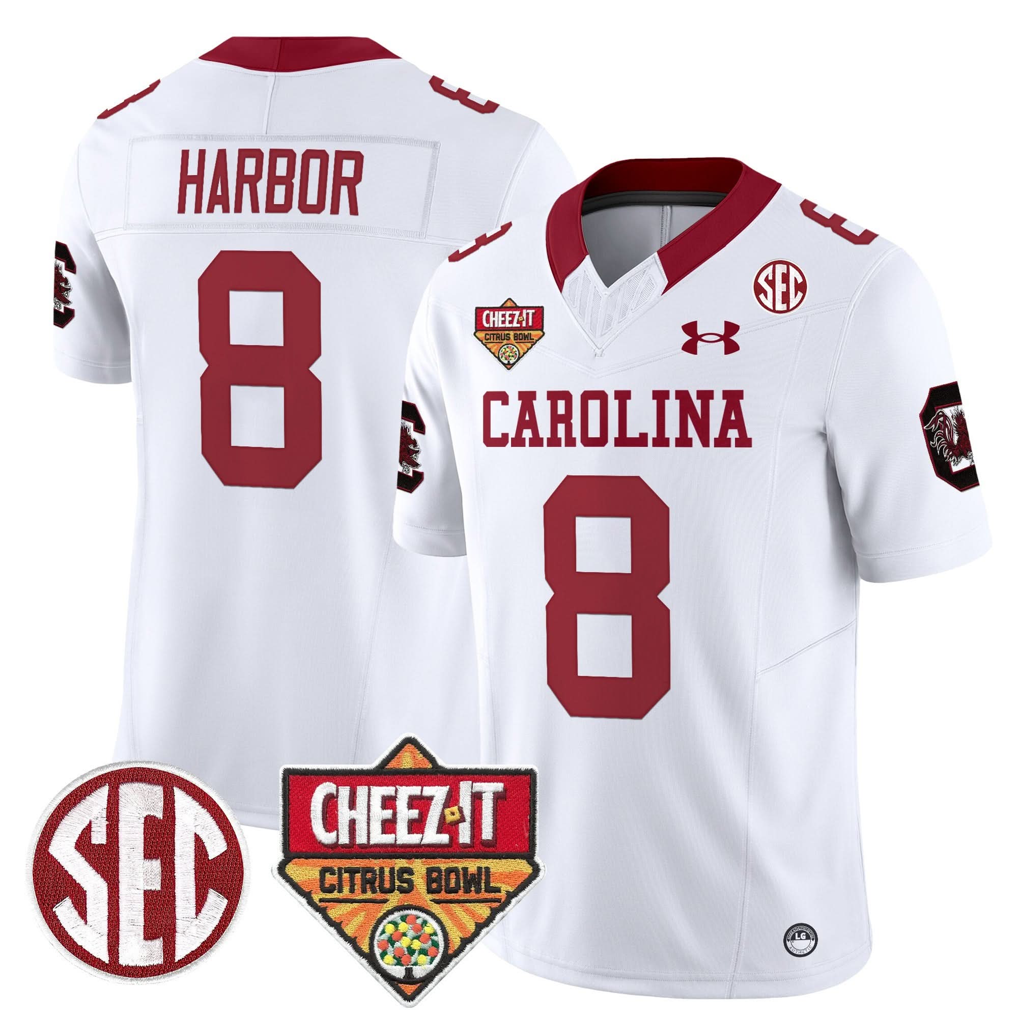 South Carolina Gamecocks 1980 Throwback Cheez-It Citrus Bowl Patch Vapor Limited Jersey - All Stitched - Image 14