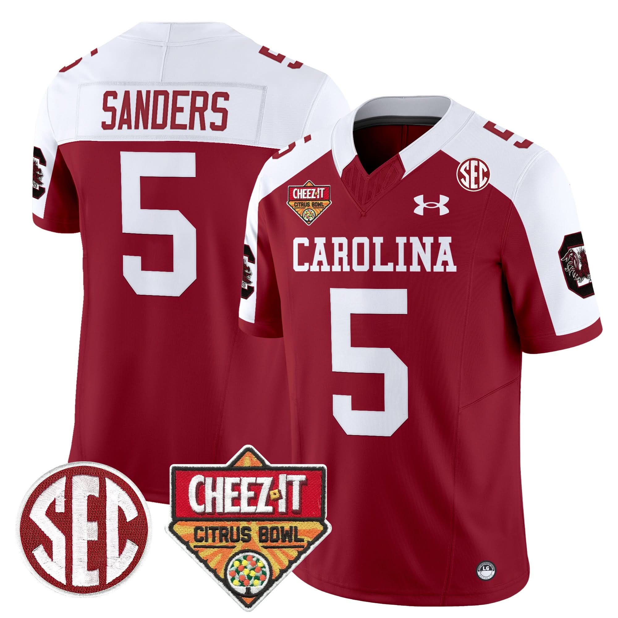 South Carolina Gamecocks 1980 Throwback Cheez-It Citrus Bowl Patch Vapor Limited Jersey - All Stitched - Image 20