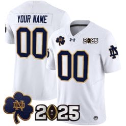 Alternative view of Notre Dame Fighting Irish 2025 CFP Final Patch Vapor Limited Custom Jersey - All Stitched