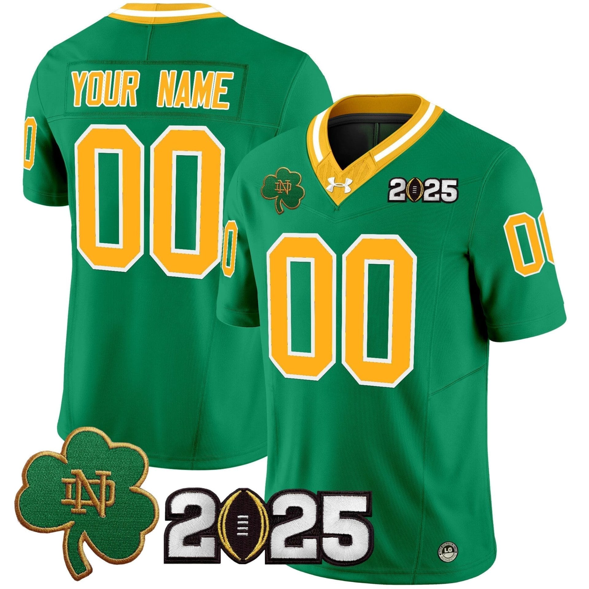 Notre Dame Fighting Irish 2025 CFP Final Patch Vapor Limited Custom Jersey - All Stitched - Image 6