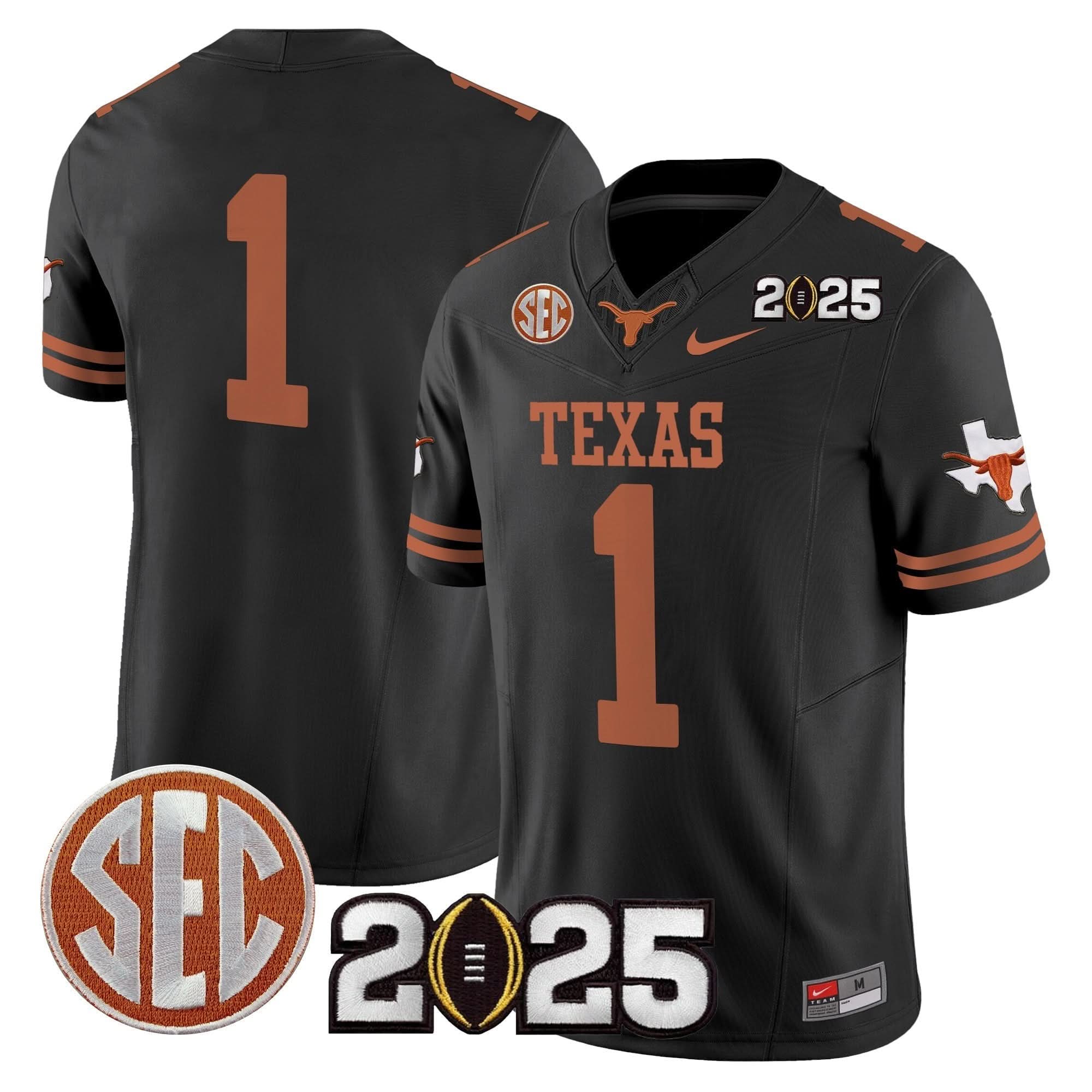 Texas Longhorns 2025 CFP Final Patch Vapor Limited Jersey - All Stitched - Image 20