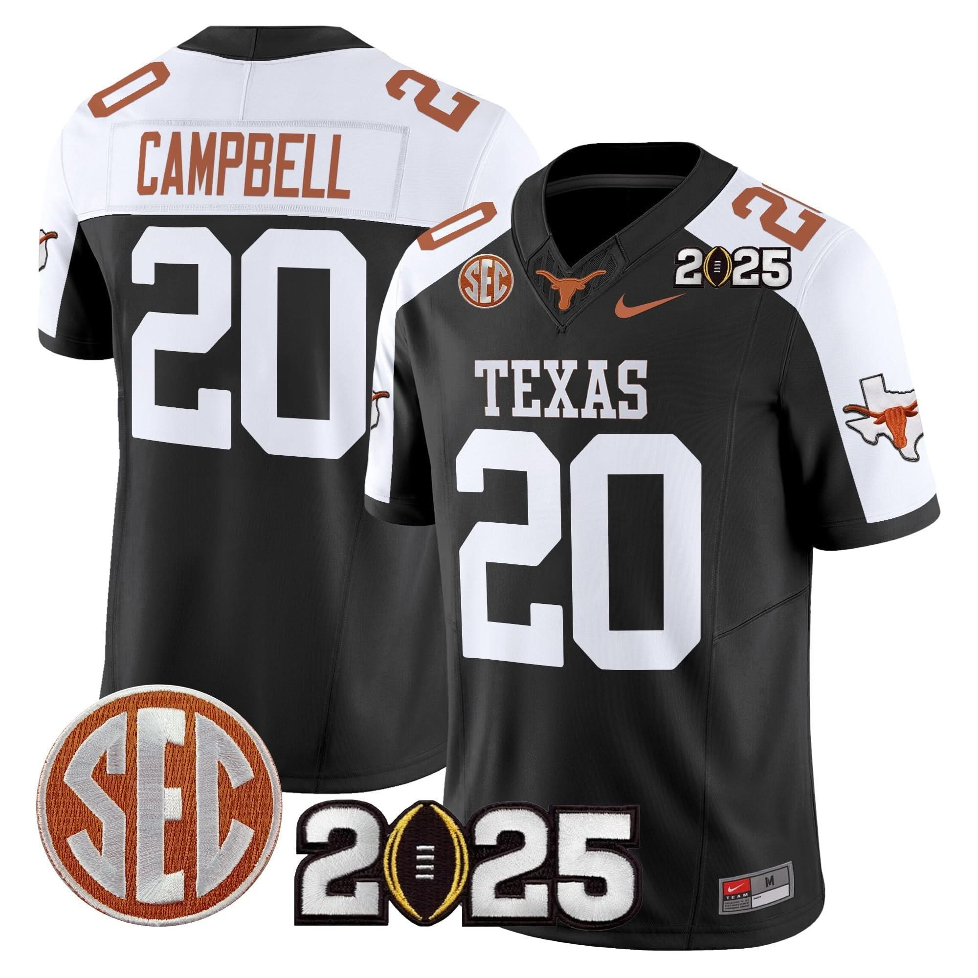 Texas Longhorns 2025 CFP Final Patch Vapor Limited Jersey - All Stitched - Image 51