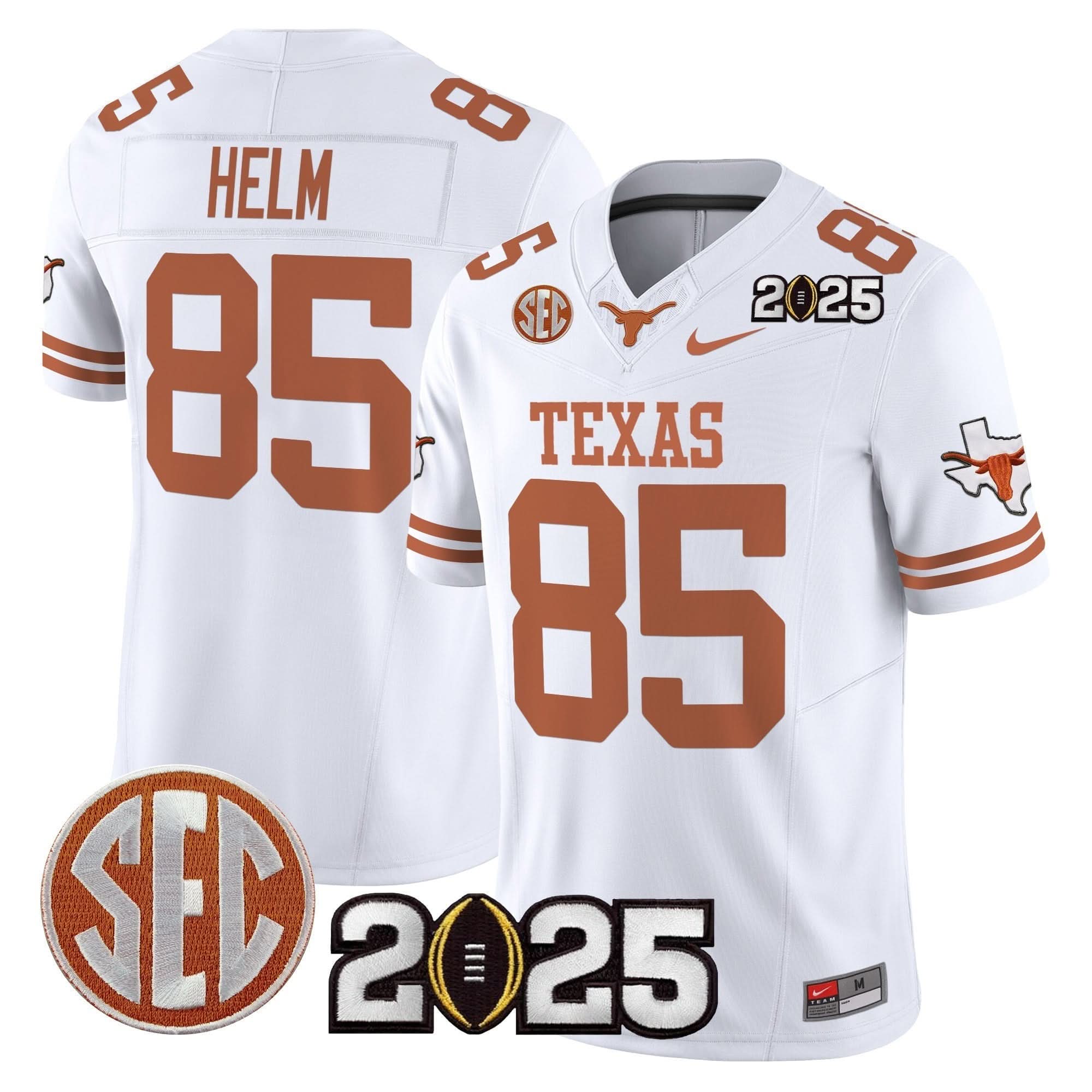 Texas Longhorns 2025 CFP Final Patch Vapor Limited Jersey - All Stitched - Image 36