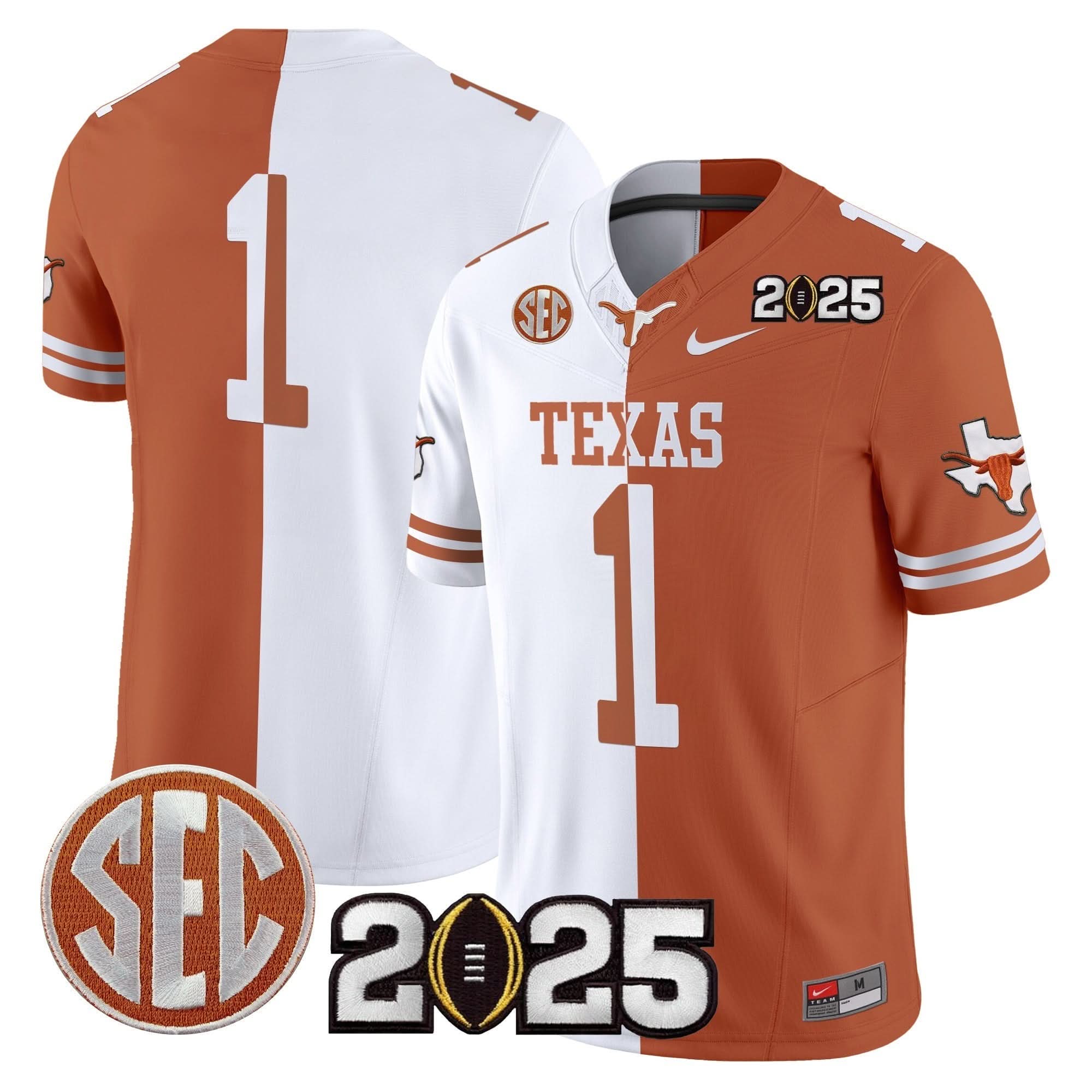 Texas Longhorns 2025 CFP Final Patch Vapor Limited Jersey - All Stitched - Image 50