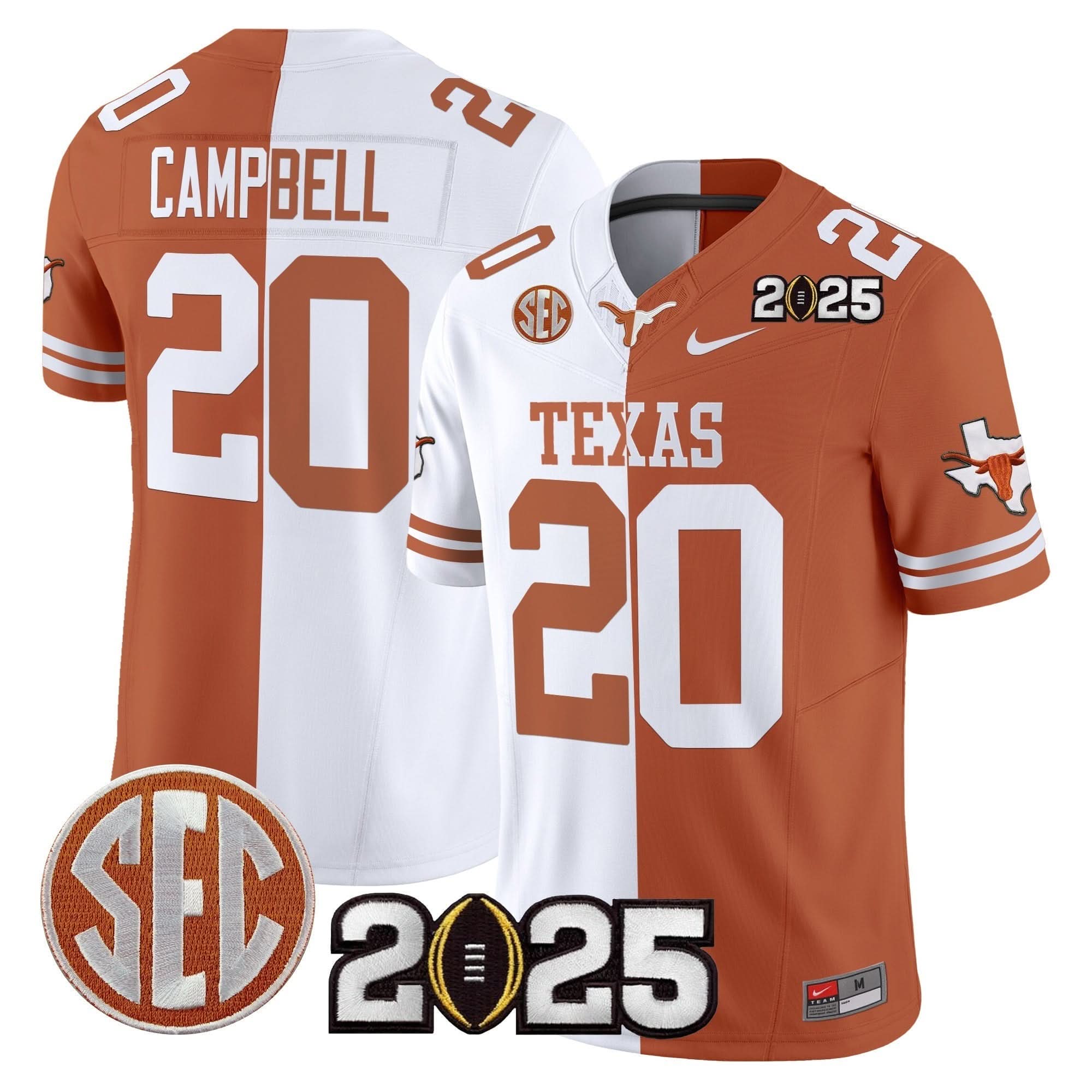 Texas Longhorns 2025 CFP Final Patch Vapor Limited Jersey - All Stitched - Image 47