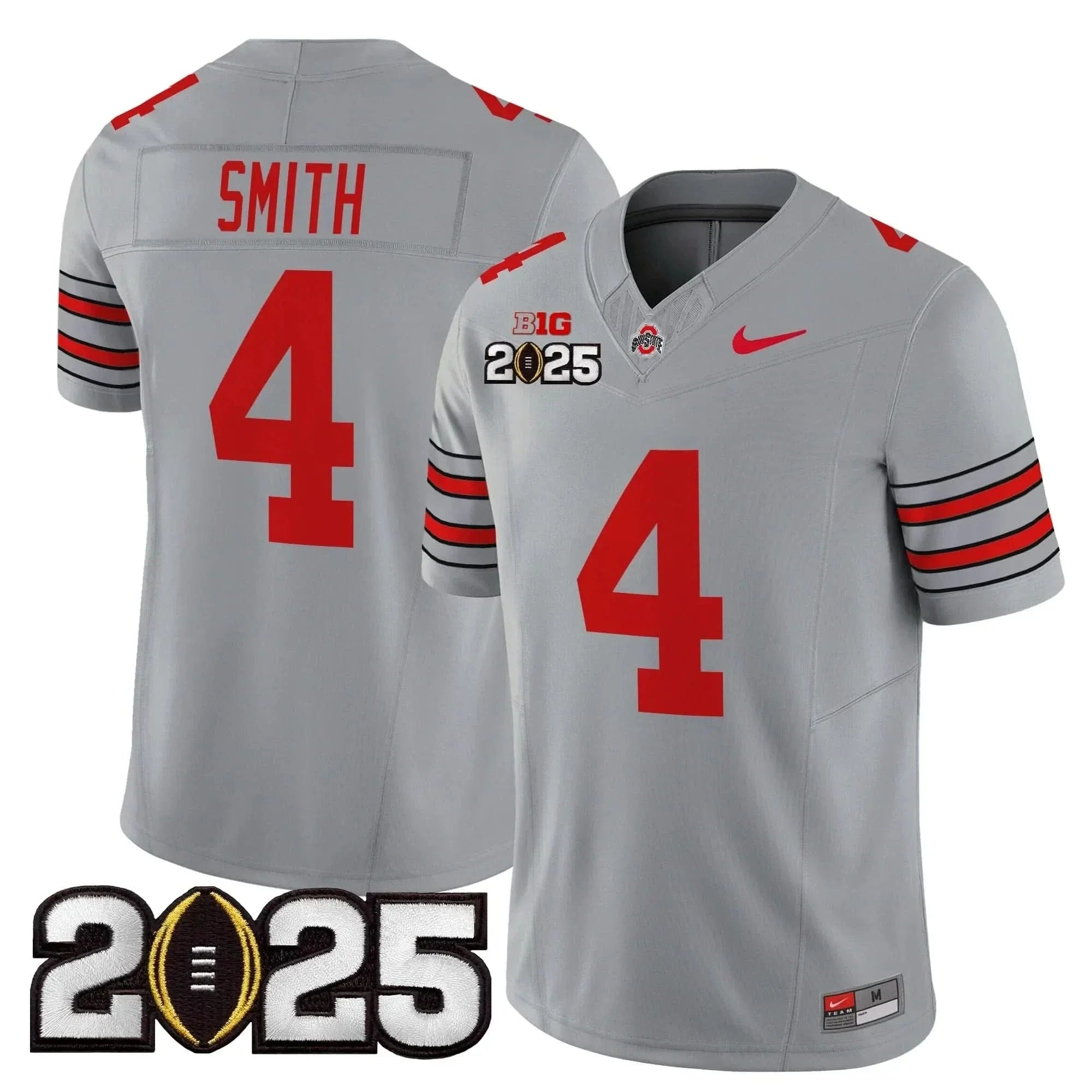 Ohio State Buckeyes Jeremiah Smith 2025 Patch Jersey - All Stitched - Image 3