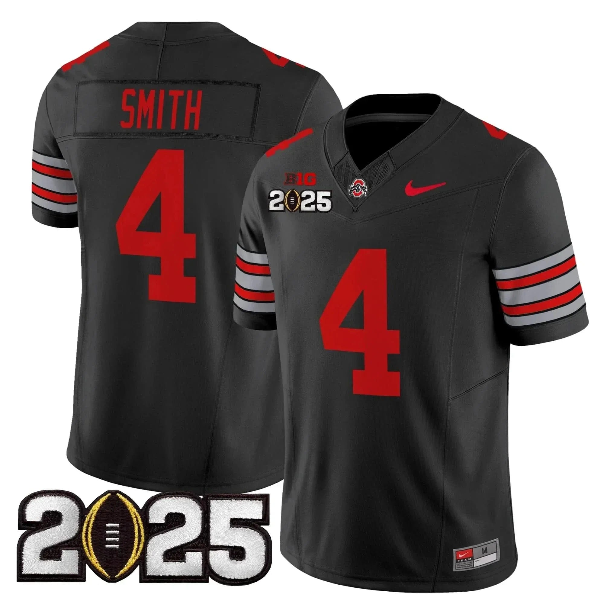Ohio State Buckeyes Jeremiah Smith 2025 Patch Jersey - All Stitched - Image 4