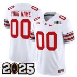 Custom Ohio State Buckeyes Jersey 'Heritage Stripe' 2025 CFP Final Patch Vapor Limited - All Stitched